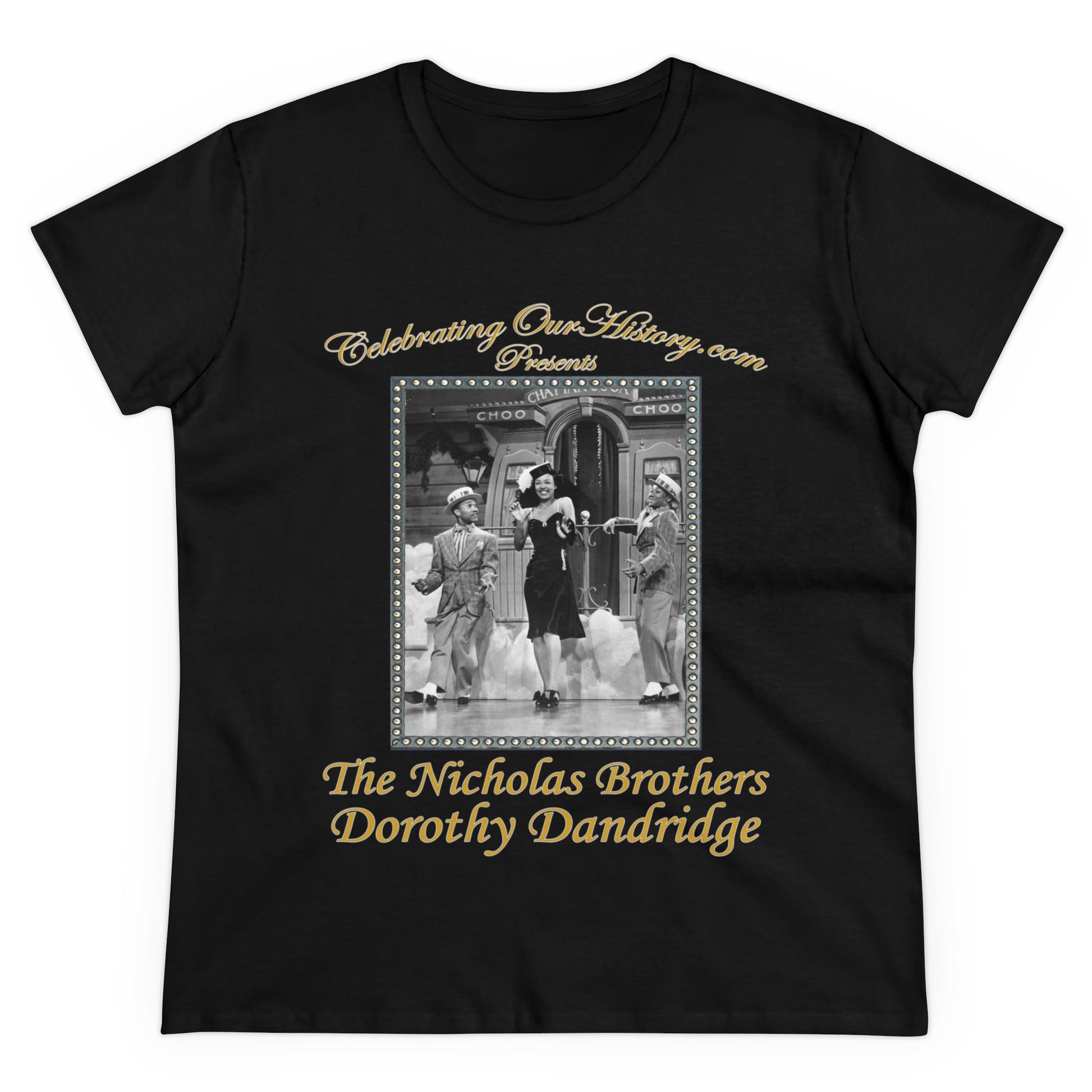 The Nicholas Brothers and Dorothy Dandridge - Sun Valley Serenade (1941) v1 -  Front and Back Printed Concert Style Women's T-Shirt