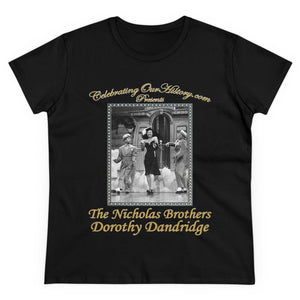 The Nicholas Brothers and Dorothy Dandridge - Sun Valley Serenade (1941) v1 -  Front and Back Printed Concert Style Women's T-Shirt