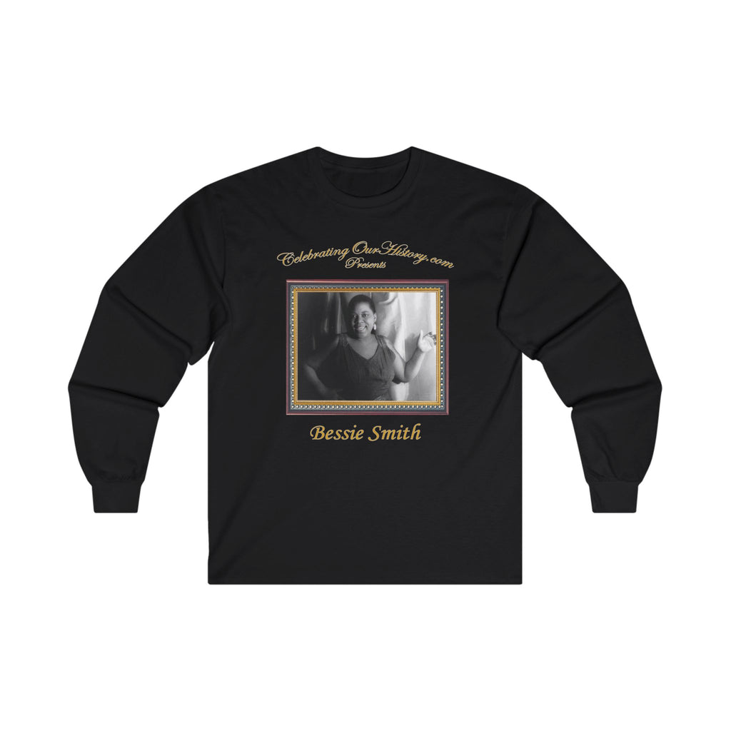 Bessie Smith - Rocking Chair Blues - Front and Back Printed Concert Style Long Sleeve T-Shirt