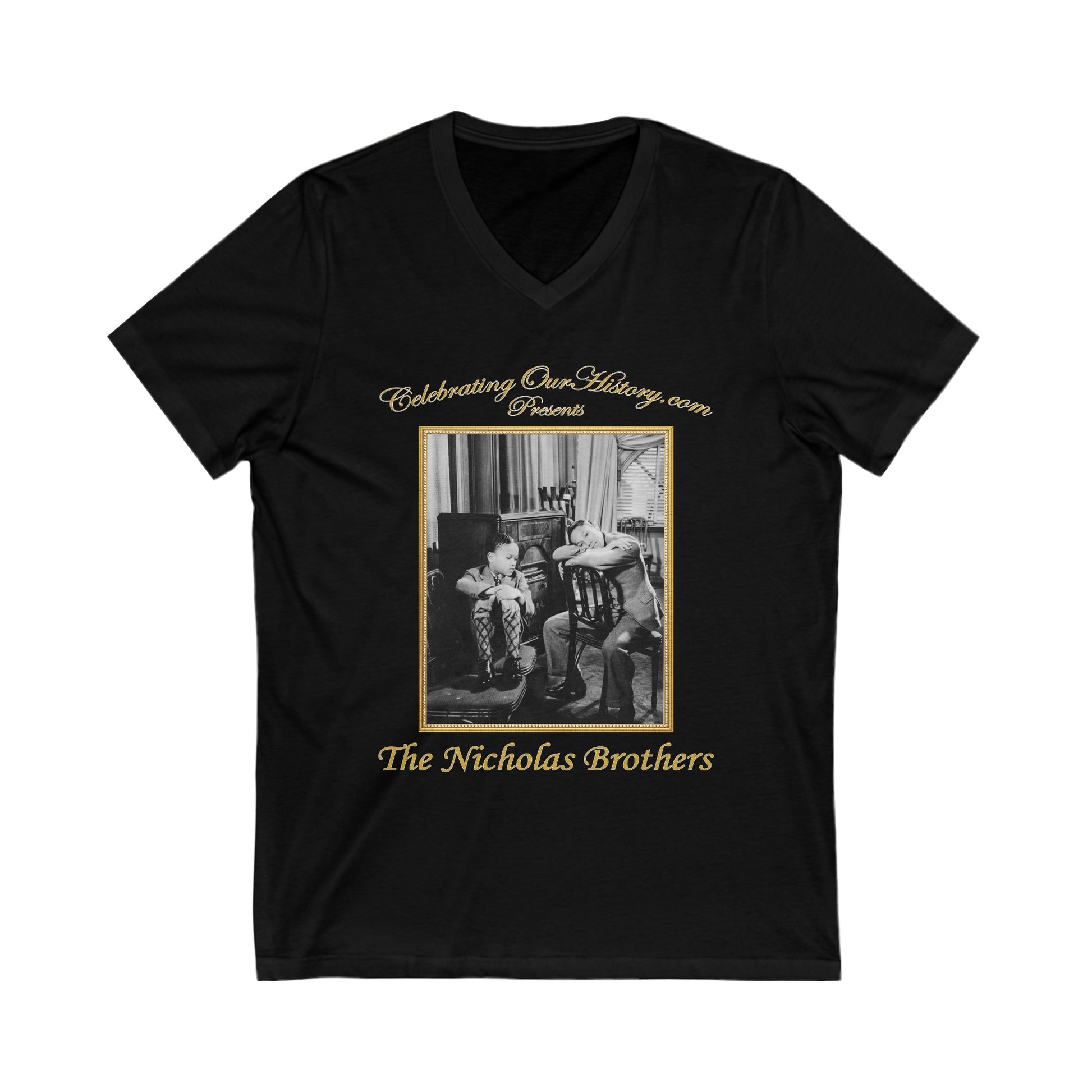 The Nicholas Brothers - The Big Broadcast of 1936 v2 - Front and Back Printed Concert Style V-Neck T-Shirt