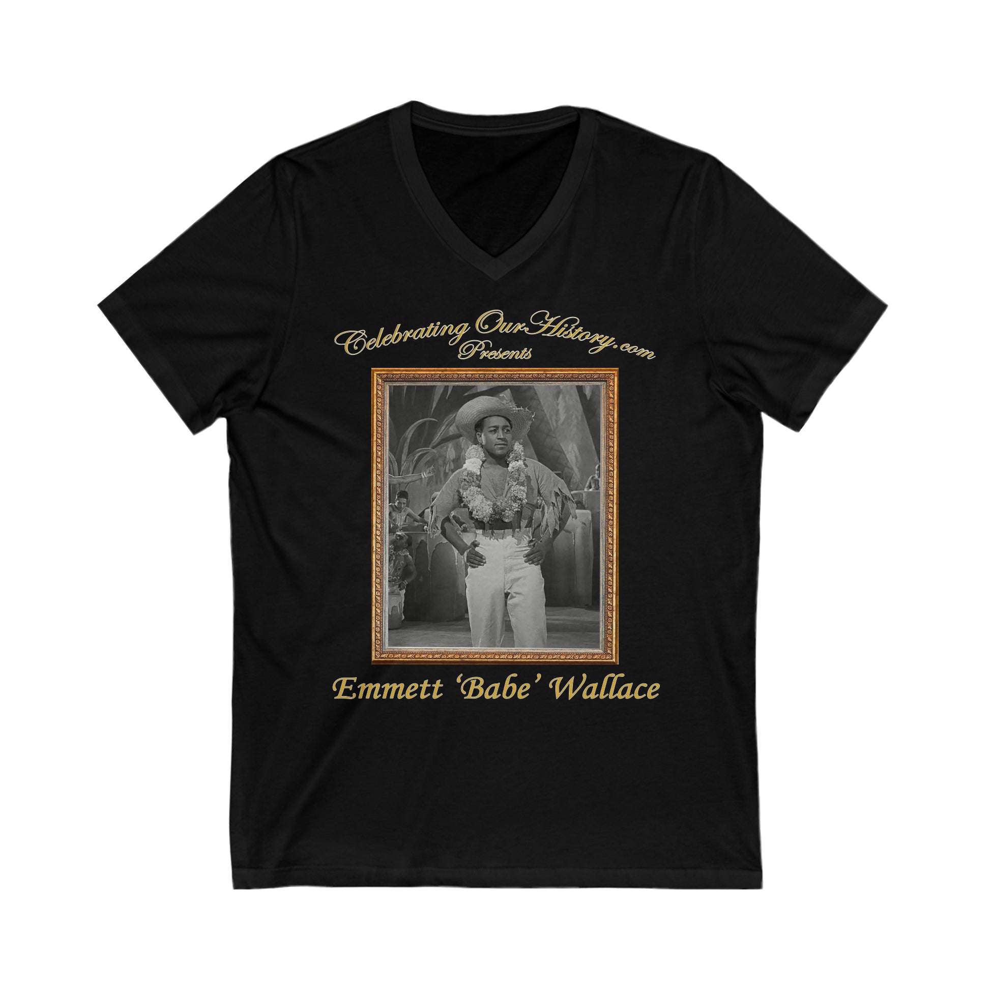 Emmett 'Babe' Wallace - Stormy Weather (1943) - Front and Back Printed Concert Style V-Neck T-Shirt