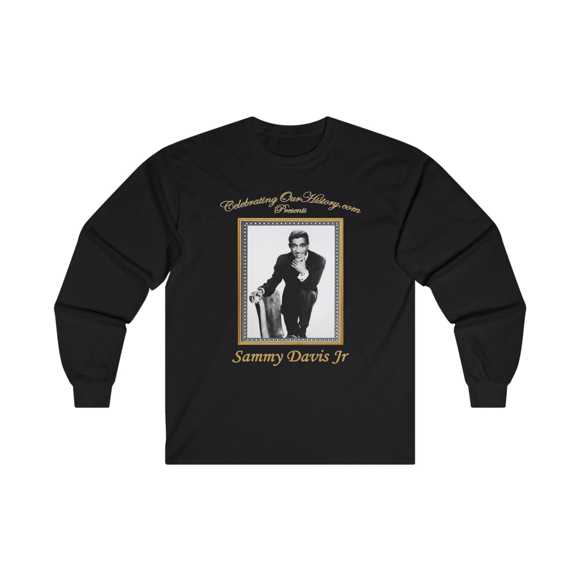 Sammy Davis Jr - Four Albums - Front and Back Printed Concert Style Long Sleeve T-Shirt