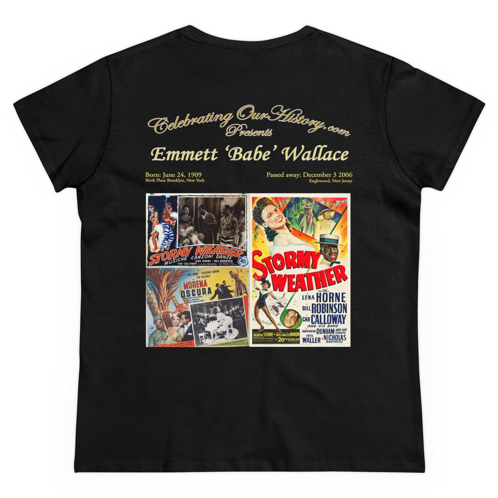 Emmett 'Babe' Wallace - Stormy Weather (1943) -  Front and Back Printed Concert Style Women's T-Shirt