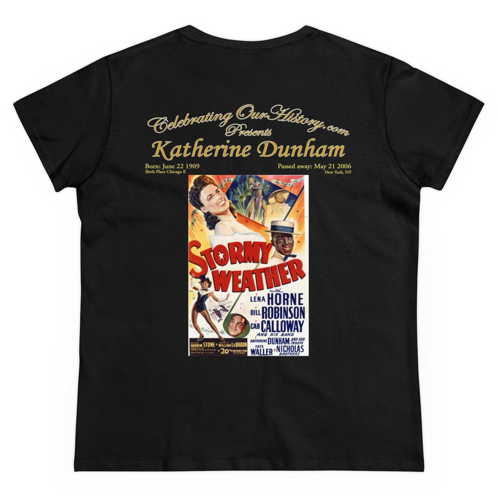 Katherine Dunham - Stormy Weather (1943) -  Front and Back Printed Concert Style Women's T-Shirt