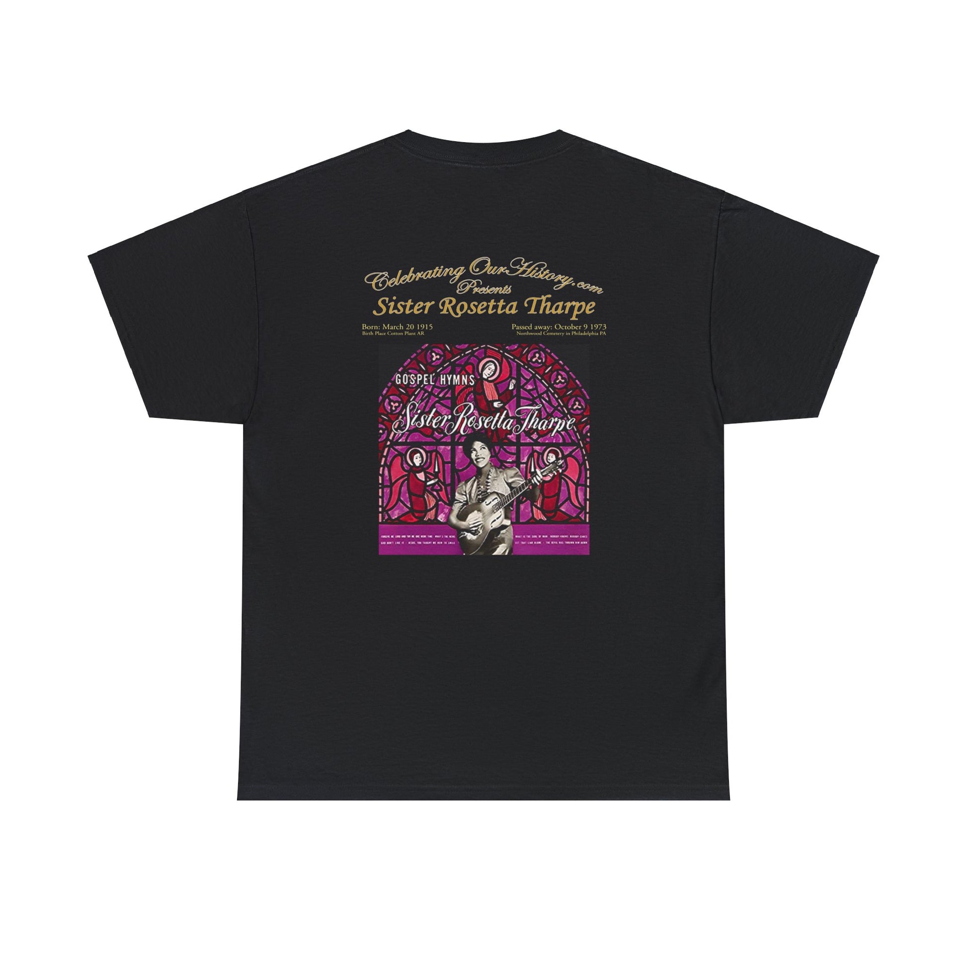Sister Rosetta Tharpe - Gospel Hymns -  Front and Back Printed Concert Style T-Shirt