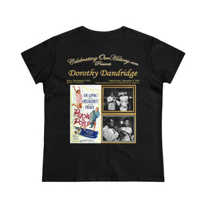 Dorothy Dandridge - Pillow to Post -  Front and Back Printed Concert Style Women's T-Shirt