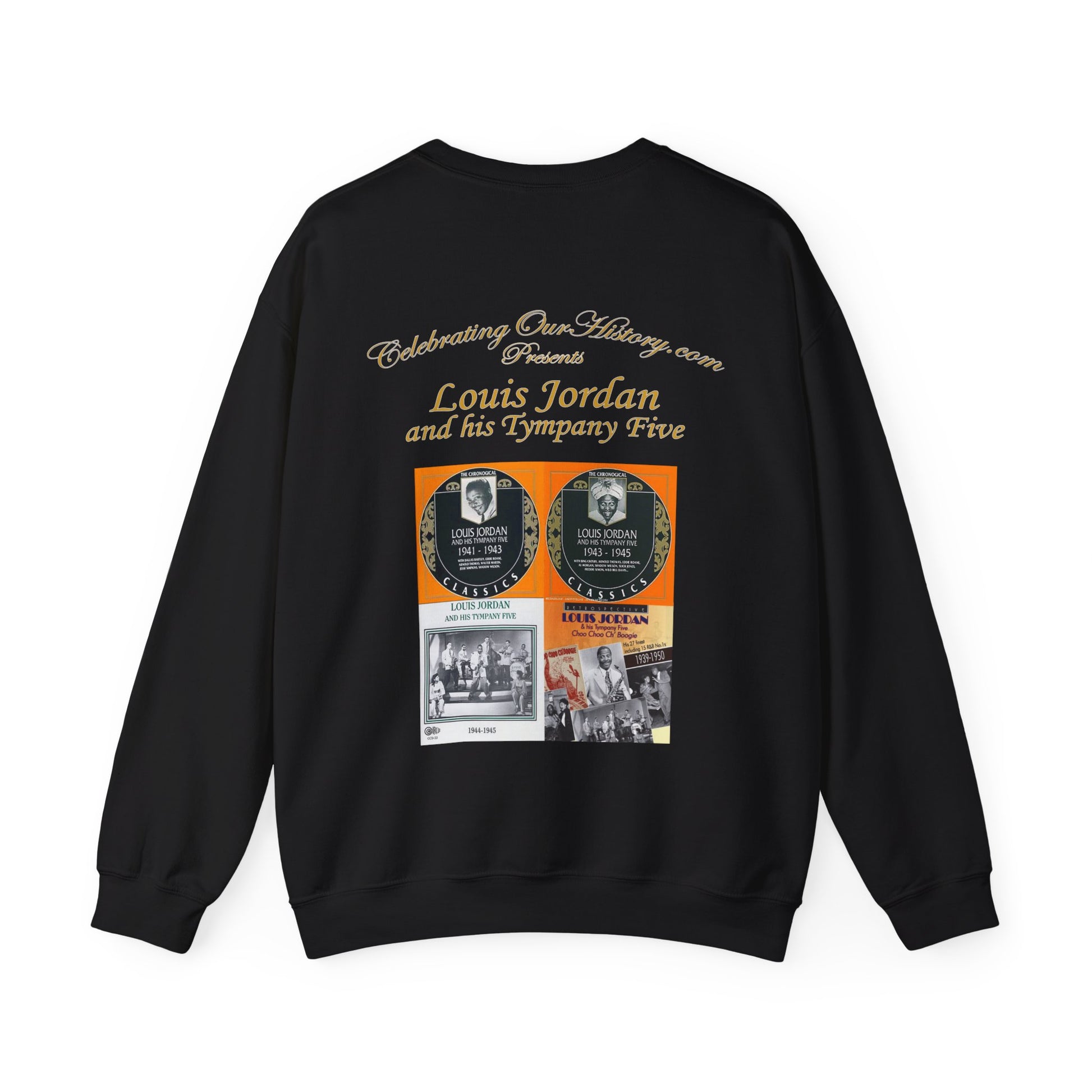 Louis Jordan - Four Albums -  Front and Back Printed Concert Style Sweatshirt