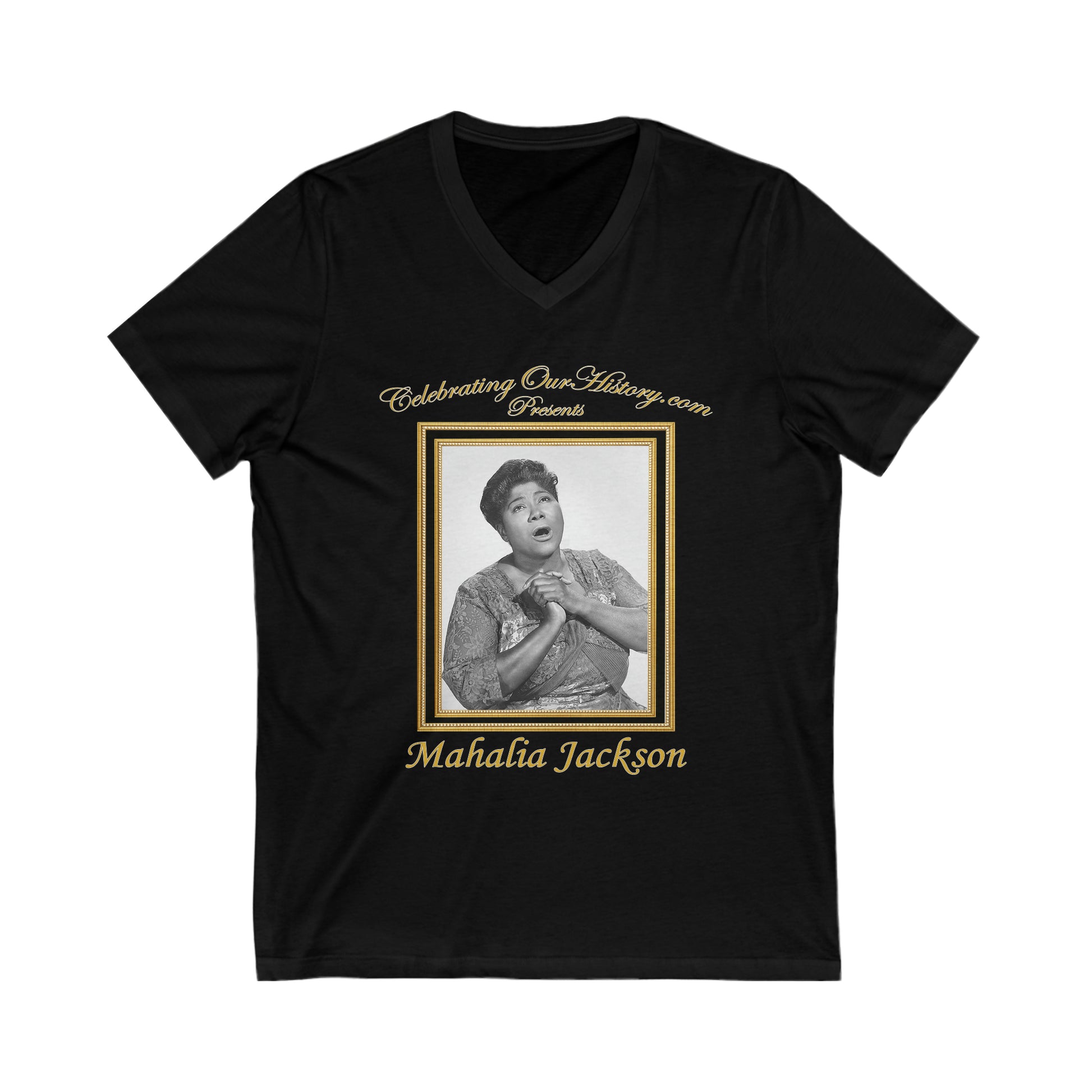 Mahalia Jackson - St. Louis Blues (1958) - Front and Back Printed Concert Style V-Neck T-Shirt