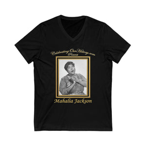Mahalia Jackson - St. Louis Blues (1958) - Front and Back Printed Concert Style V-Neck T-Shirt