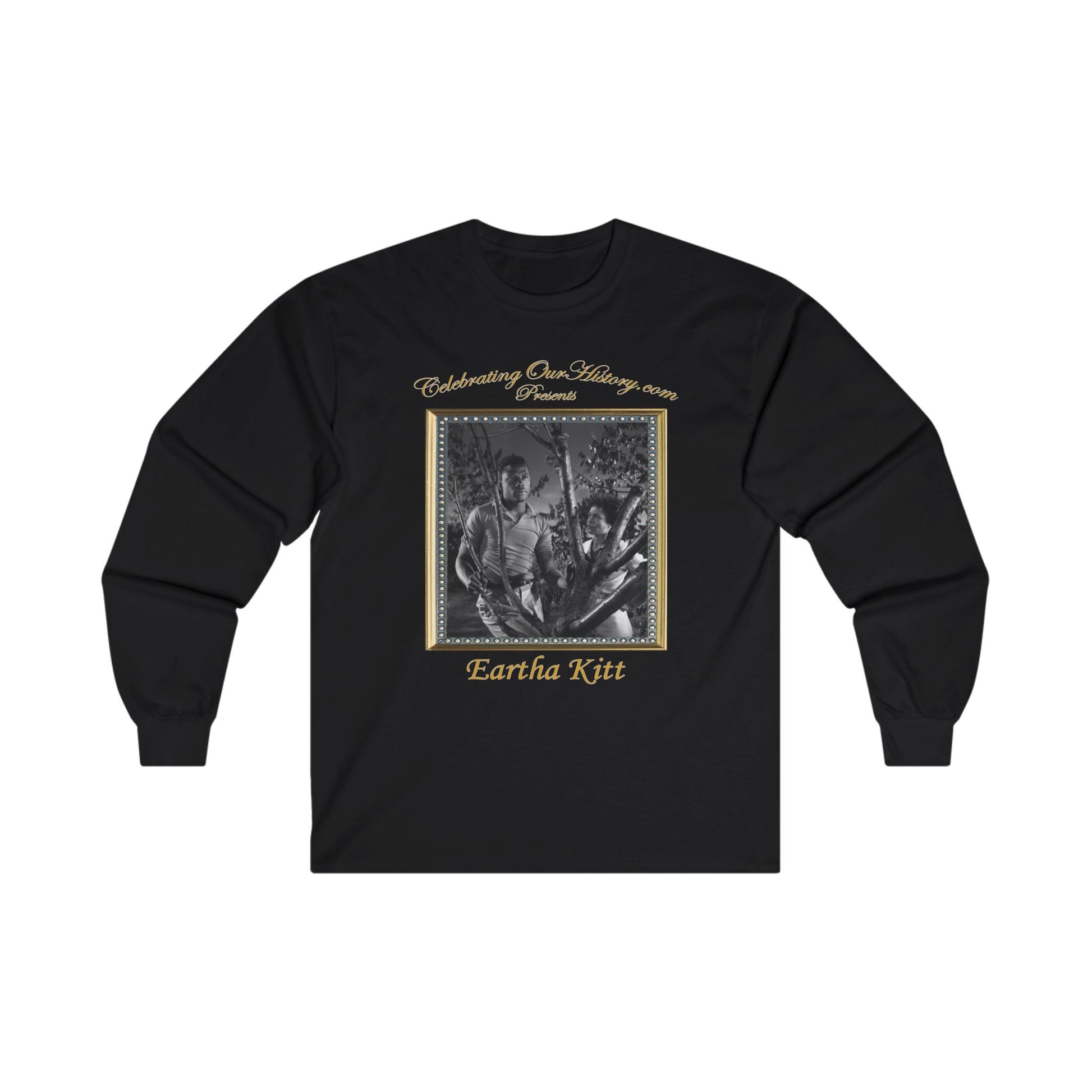 Eartha Kitt - Mark Of The Hawk (1957) - Front and Back Printed Concert Style Long Sleeve T-Shirt