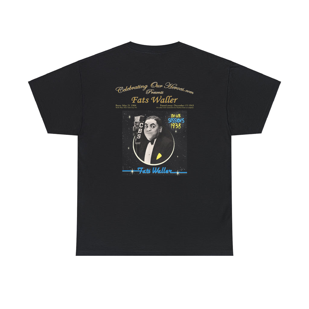 Fats Waller - On-Air Sessions 1938 -  Front and Back Printed Concert Style T-Shirt