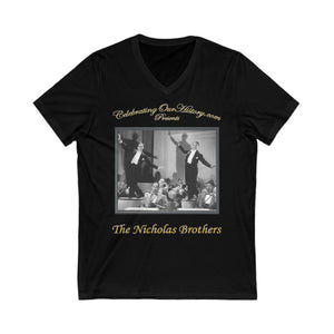 The Nicholas Brothers - Stormy Weather (1943) - Front and Back Printed Concert Style V-Neck T-Shirt