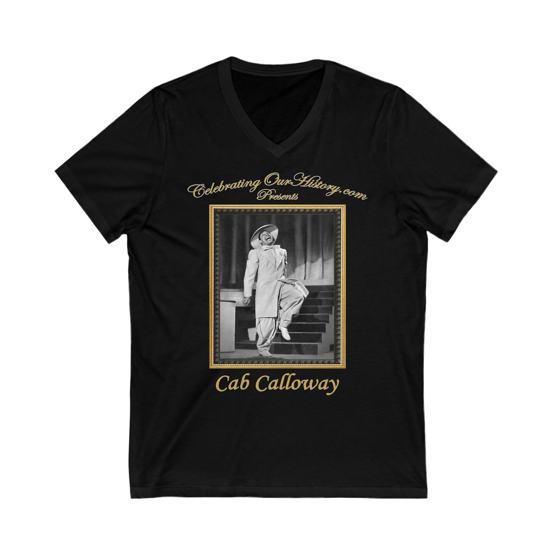 Cab Calloway - Stormy Weather (1943) - Front and Back Printed Concert Style V-Neck T-Shirt