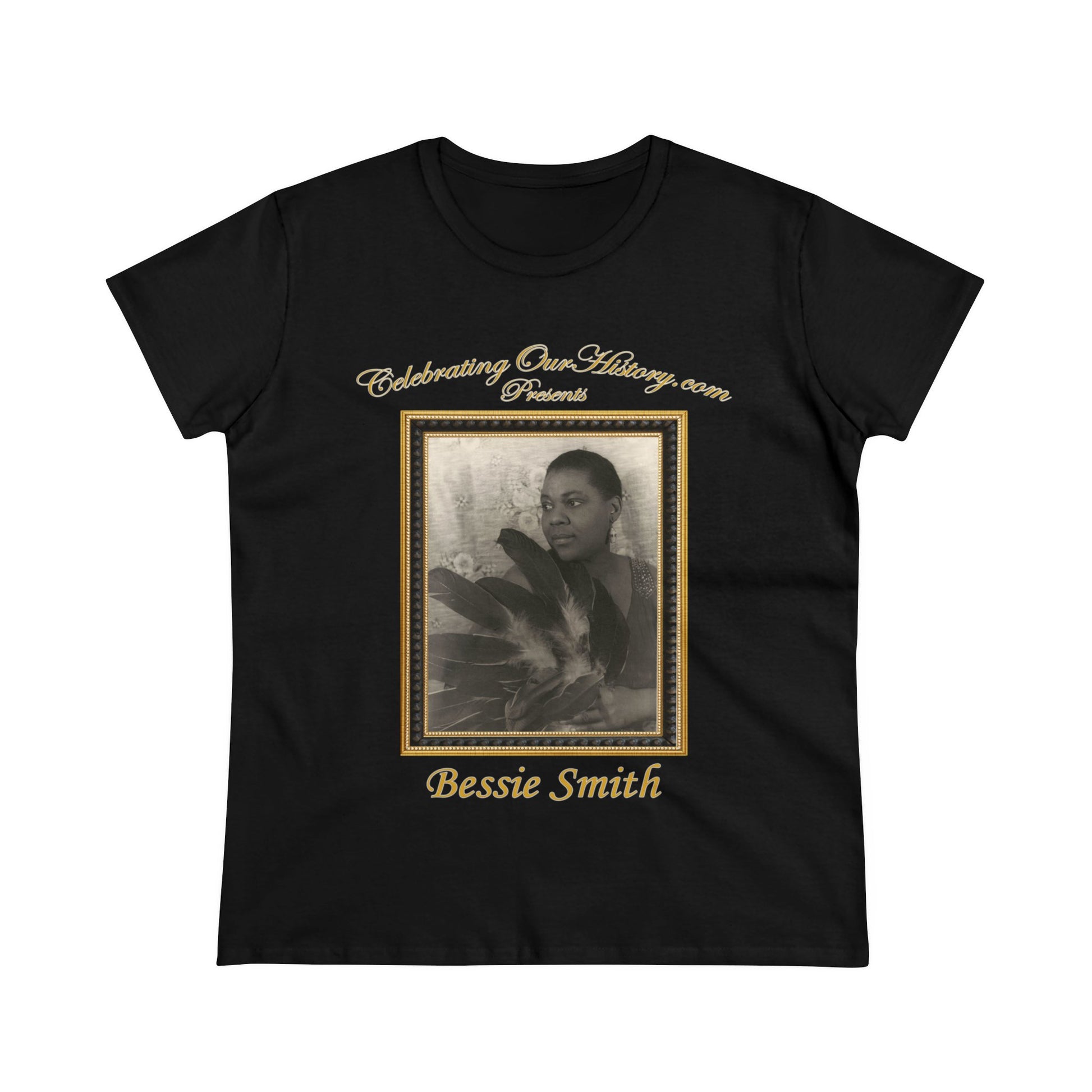 Bessie Smith - New Race Records -  Front and Back Printed Concert Style Women's T-Shirt