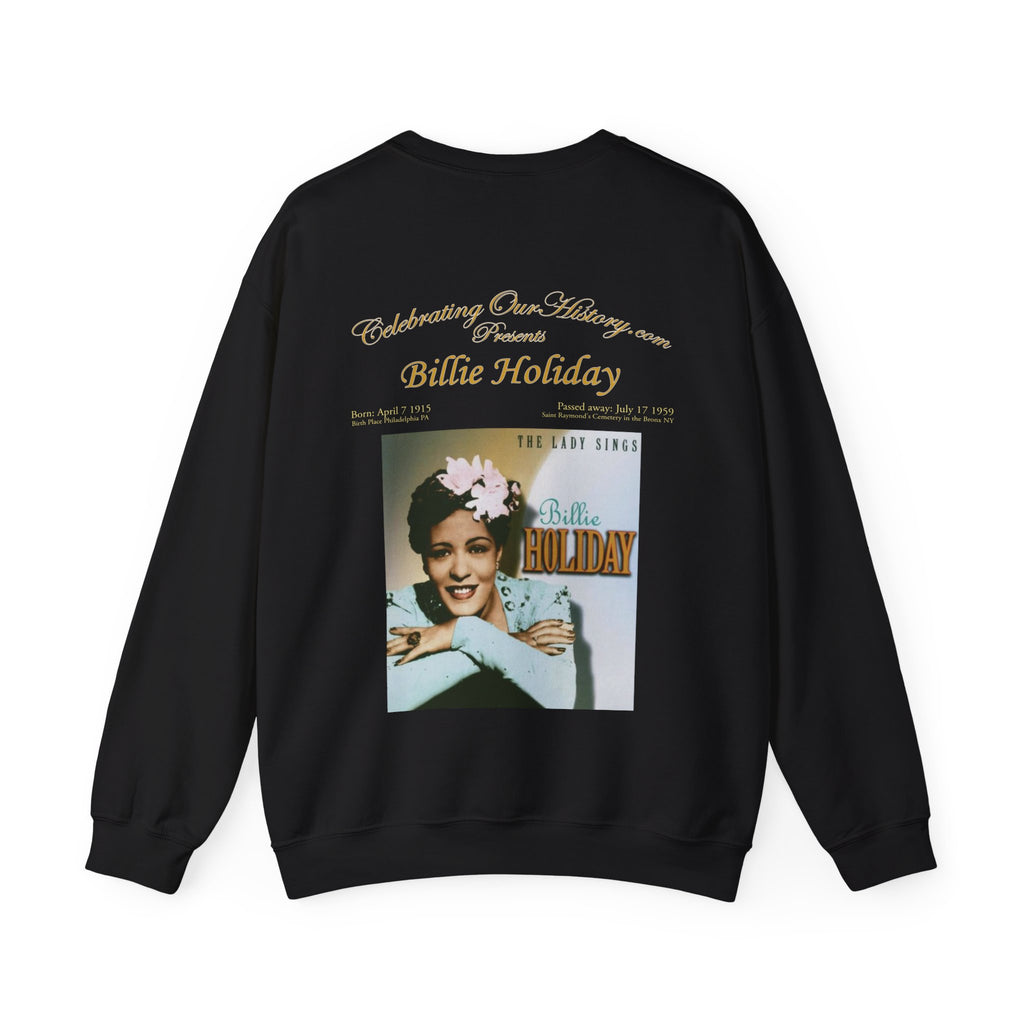 Billie Holiday - The Lady Sings -  Front and Back Printed Concert Style Sweatshirt