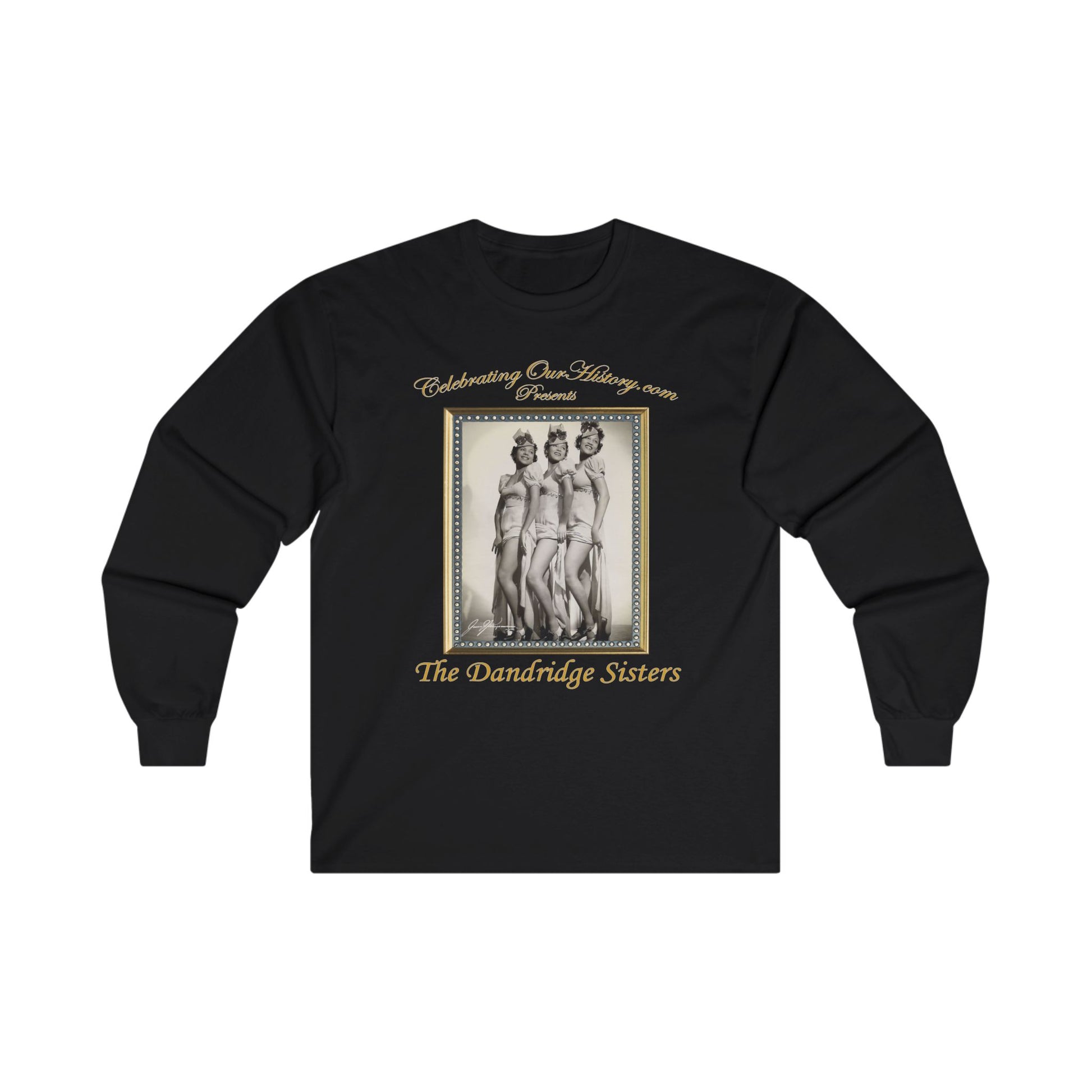 The Dandridge Sisters - Cotton Club Stars - Front and Back Printed Concert Style Long Sleeve T-Shirt