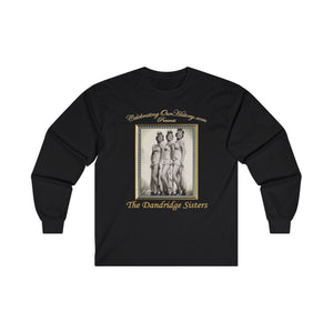 The Dandridge Sisters - Cotton Club Stars - Front and Back Printed Concert Style Long Sleeve T-Shirt