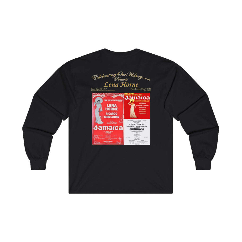 Lena Horne - Jamaica - Front and Back Printed Concert Style Long Sleeve T-Shirt