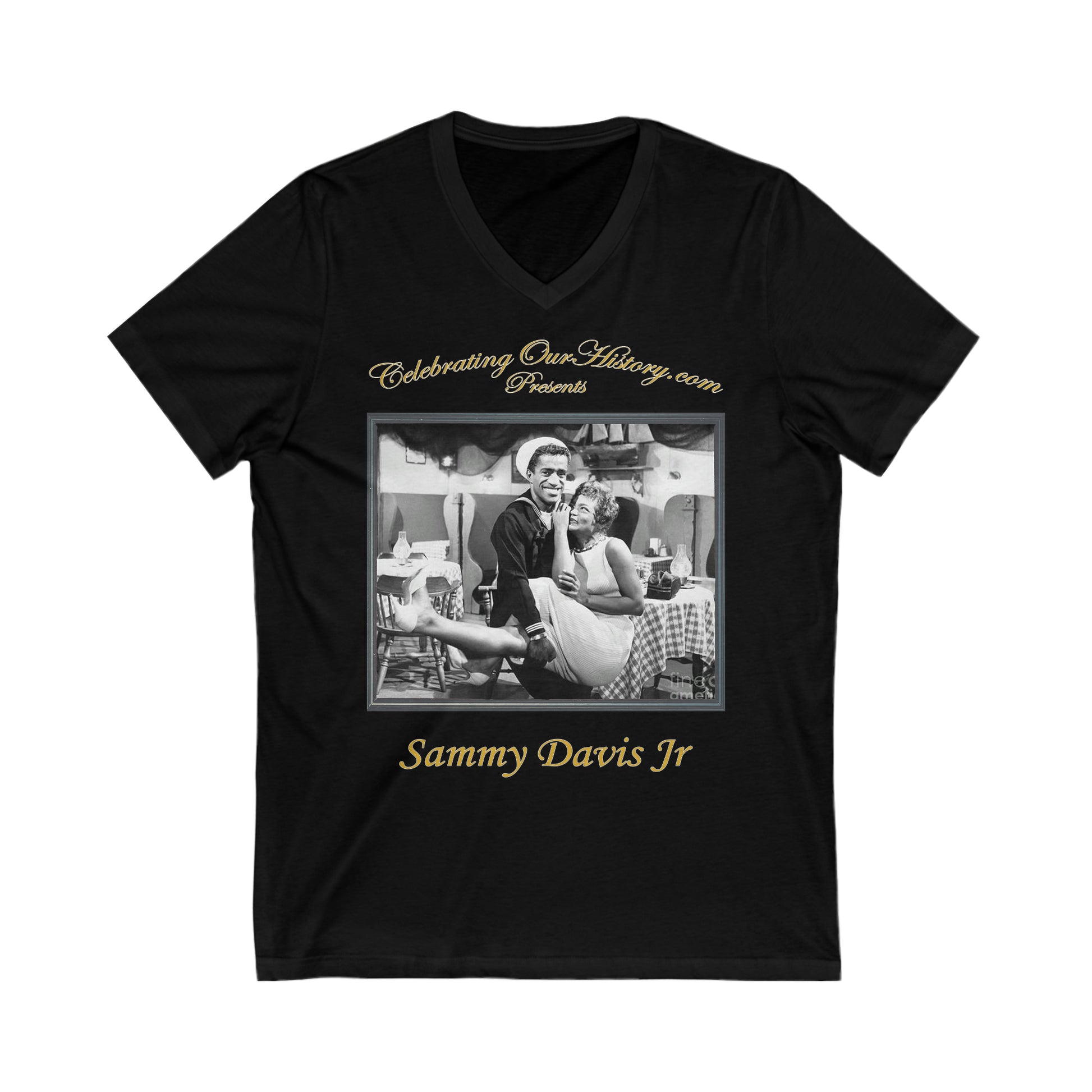 Sammy Davis Jr - Anna Lucasta (1958) - Front and Back Printed Concert Style V-Neck T-Shirt