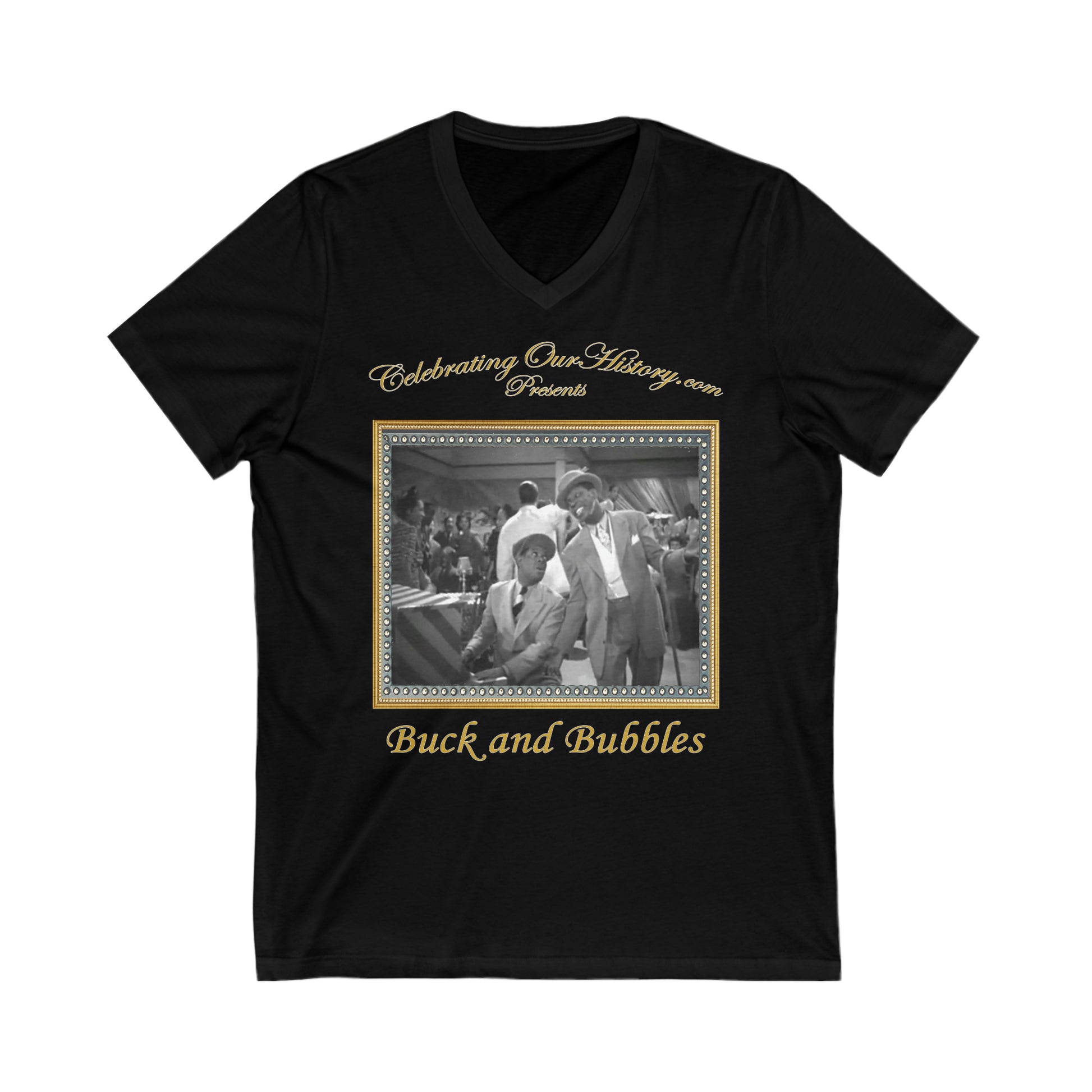Buck and Bubbles - Cabin in the Sky (1943) - Front and Back Printed Concert Style V-Neck T-Shirt