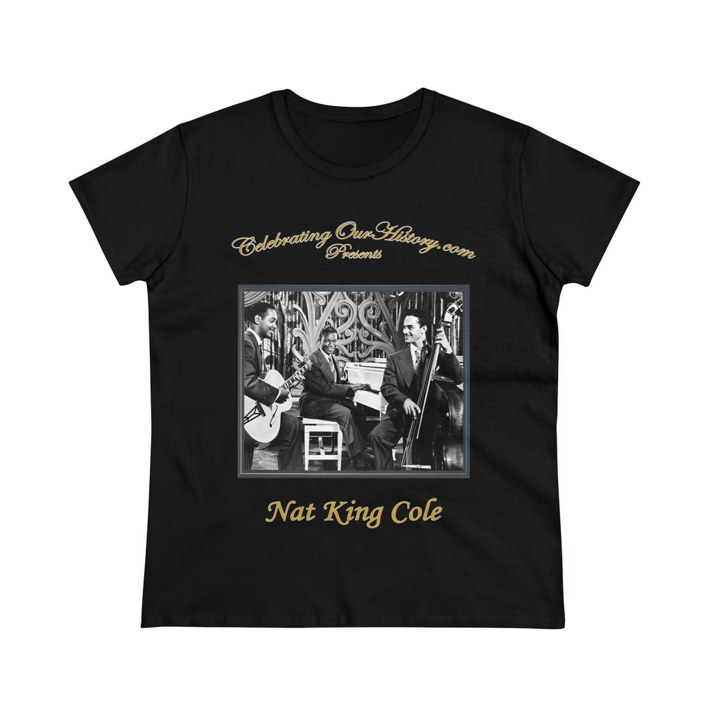 Nat King Cole - The Nat King Cole Trio -  Front and Back Printed Concert Style Women's T-Shirt