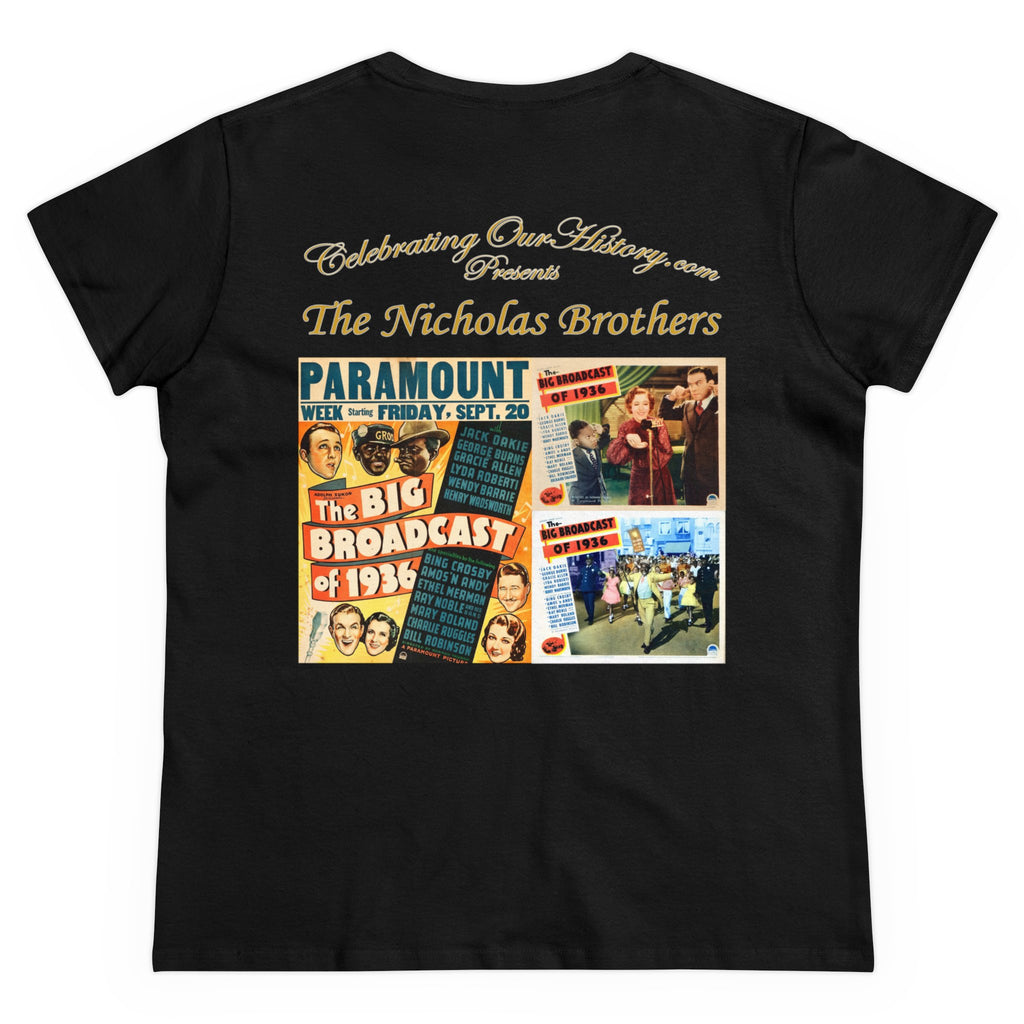 The Nicholas Brothers - The Big Broadcast of 1936 v2 -  Front and Back Printed Concert Style Women's T-Shirt
