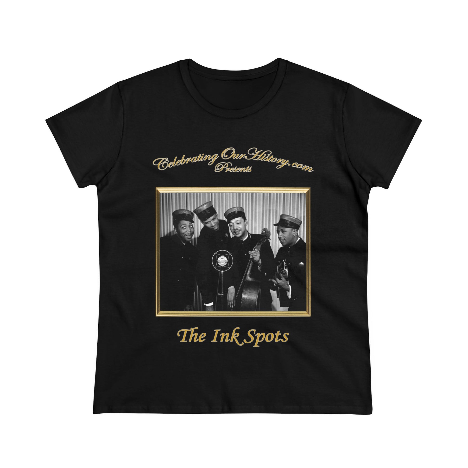 The Ink Spots - The Great American Broadcast (1941) -  Front and Back Printed Concert Style Women's T-Shirt