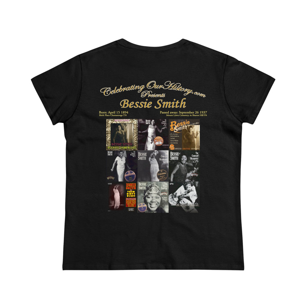Bessie Smith - Nine Albums -  Front and Back Printed Concert Style Women's T-Shirt