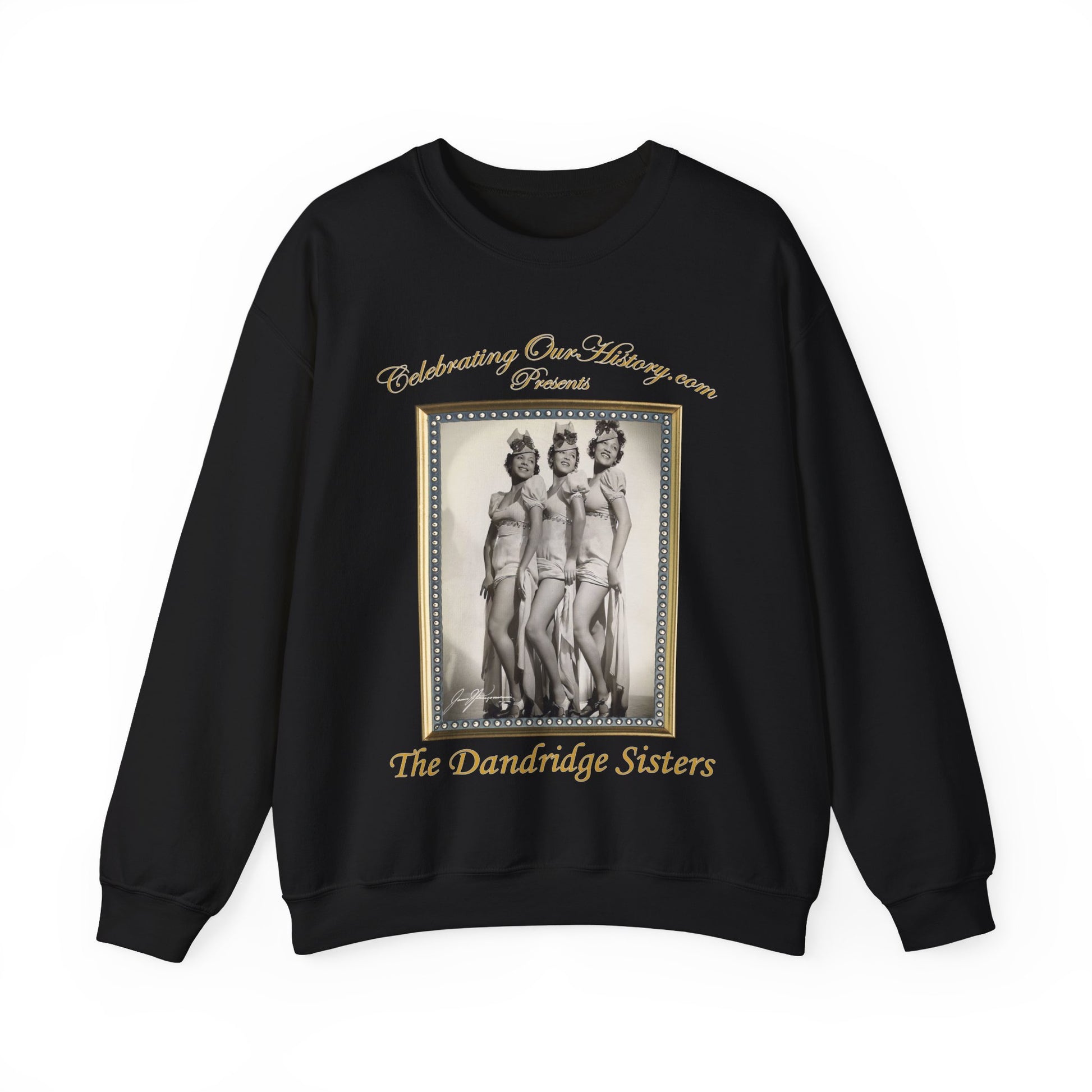 The Dandridge Sisters - Cotton Club Stars -  Front and Back Printed Concert Style Sweatshirt