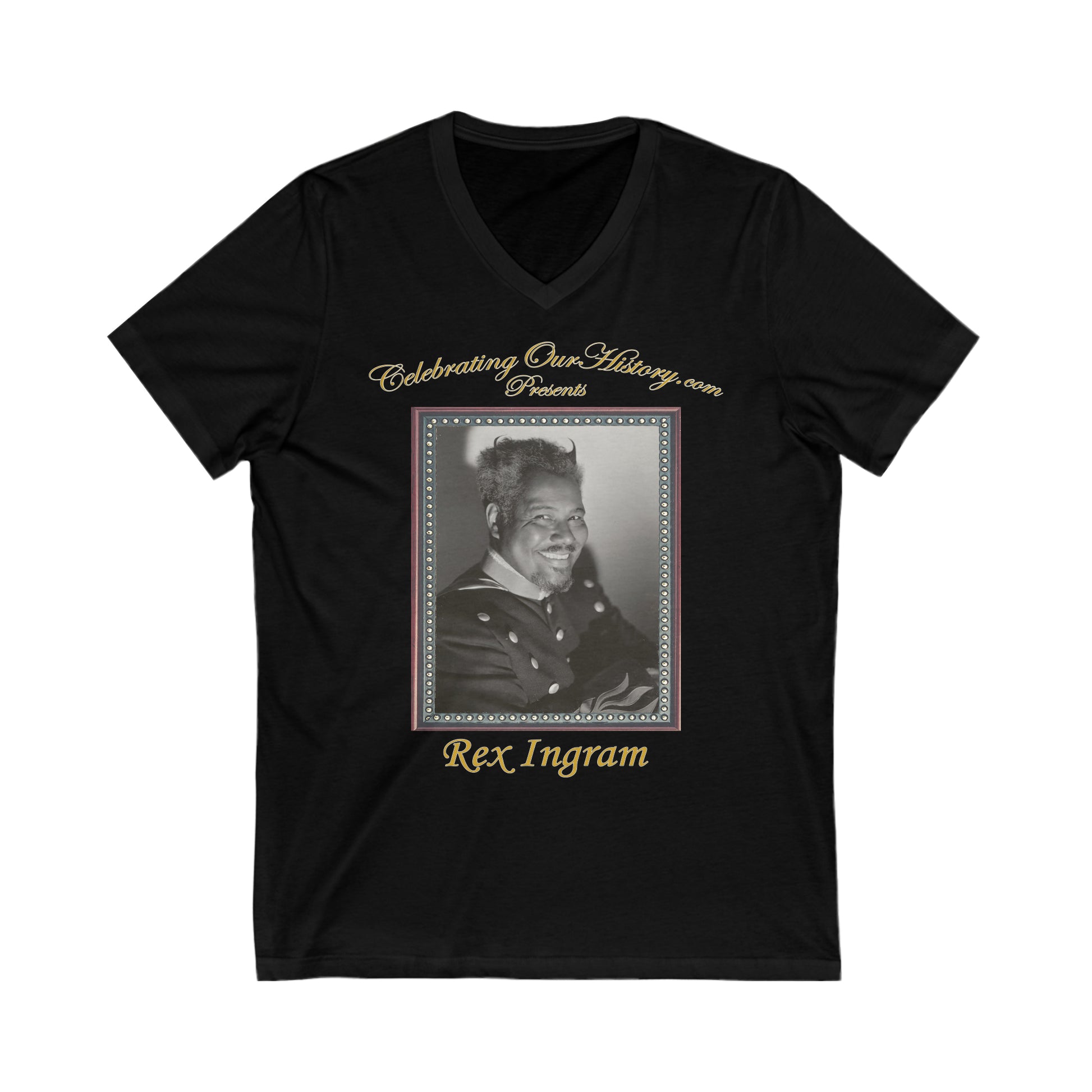 Rex Ingram - Cabin in the Sky (1943) - Front and Back Printed Concert Style V-Neck T-Shirt