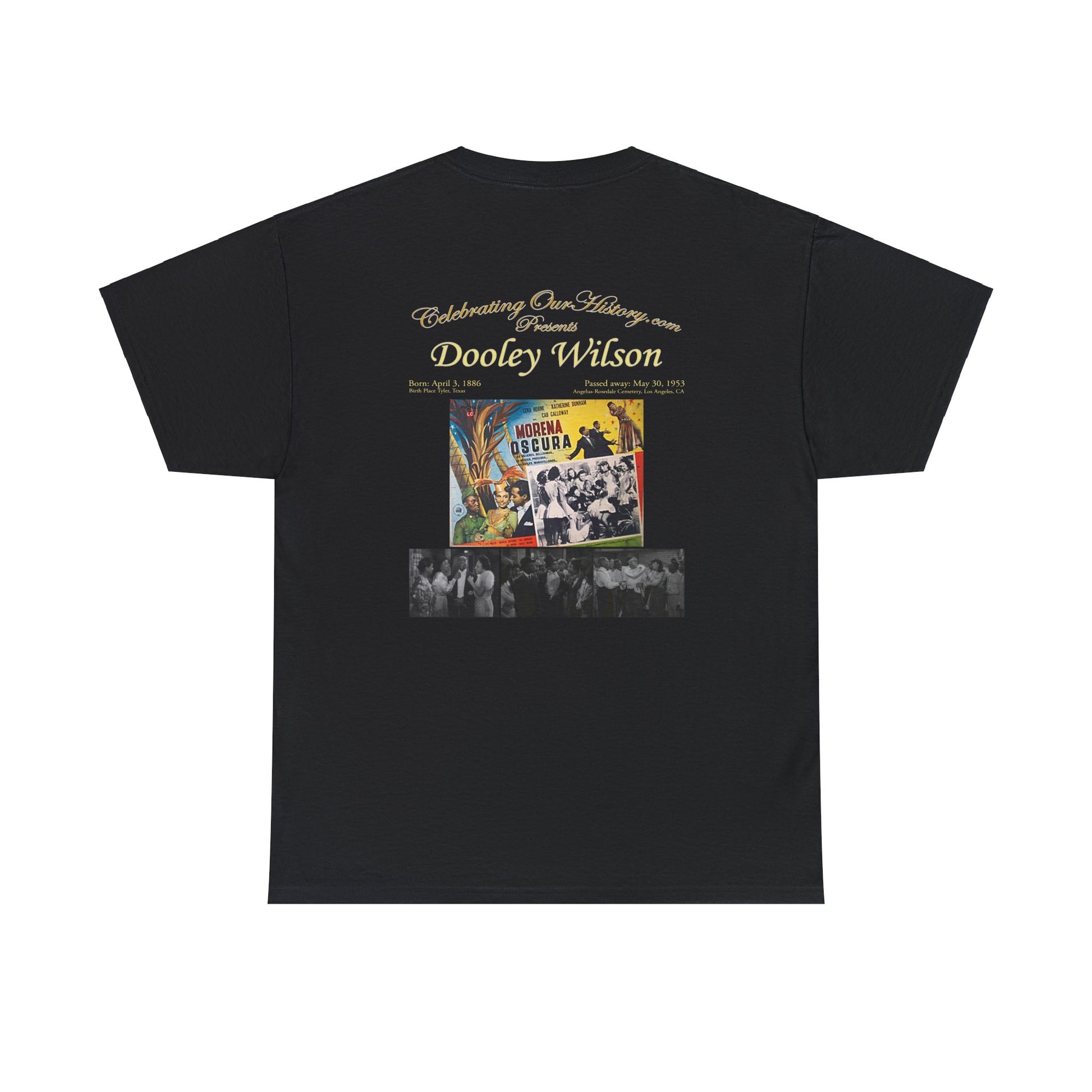 Dooley Wilson - Stormy Weather (1943) -  Front and Back Printed Concert Style T-Shirt