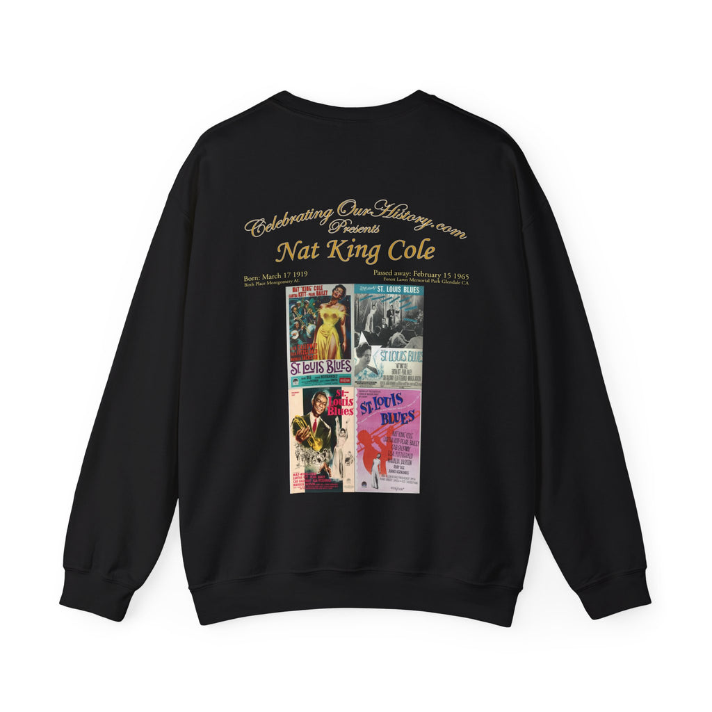 Nat King Cole - St. Louis Blues (1958) -  Front and Back Printed Concert Style Sweatshirt
