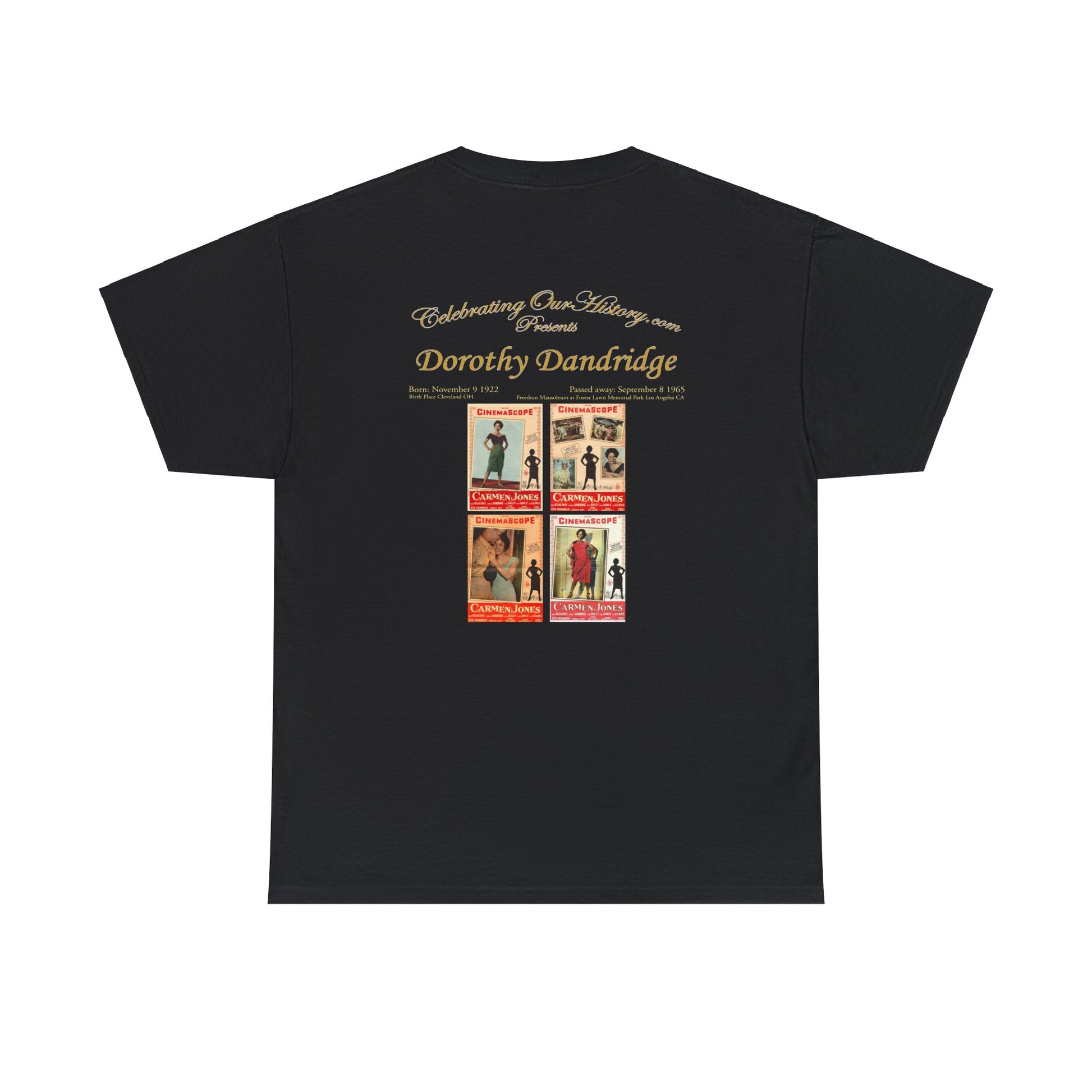Dorothy Dandridge - Carmen Jones (1954) -  Front and Back Printed Concert Style T-Shirt