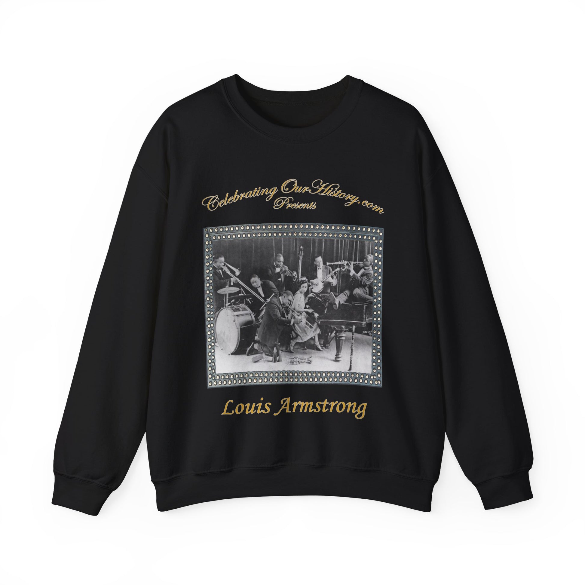 Louis Armstrong - First Four Albums -  Front and Back Printed Concert Style Sweatshirt