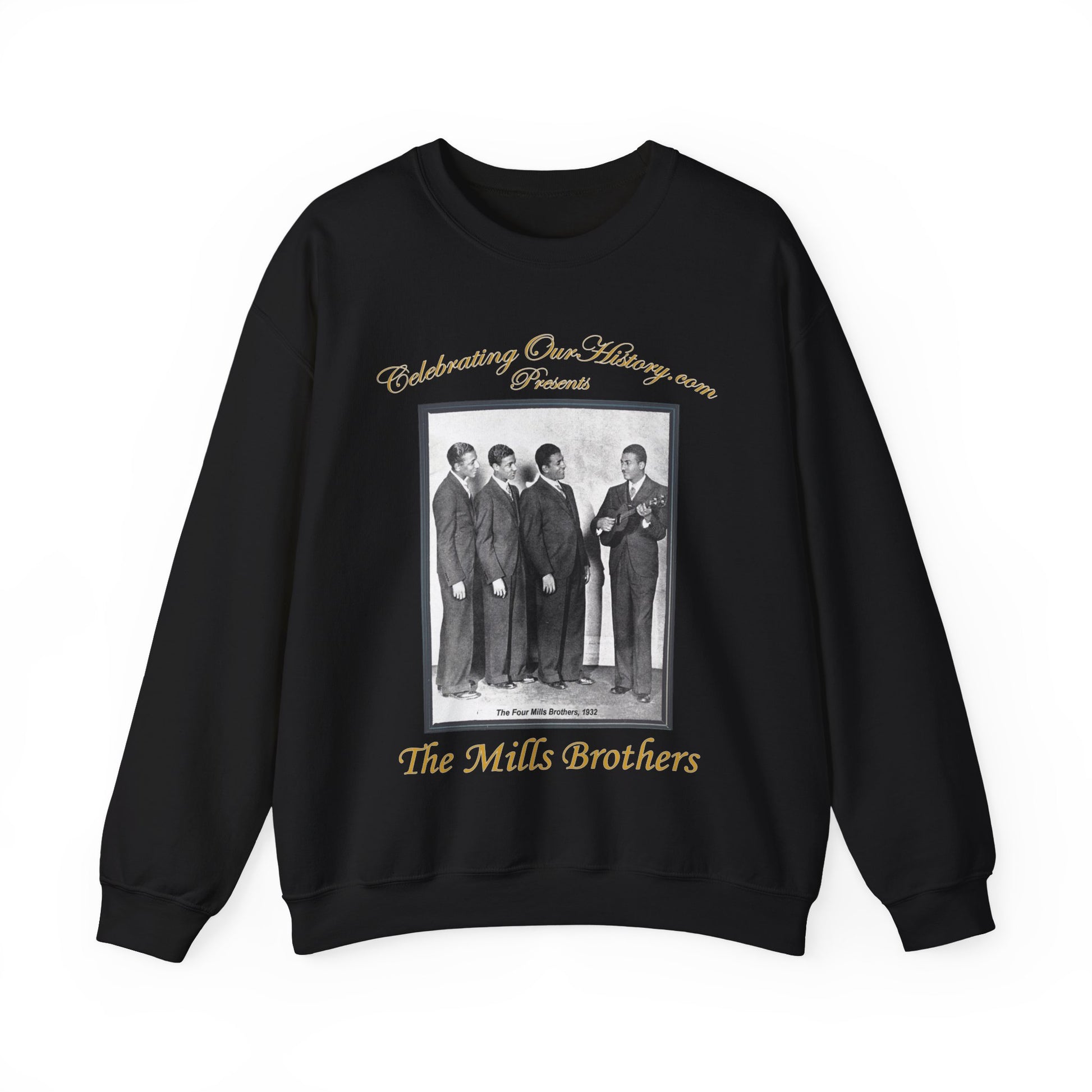 The Mills Brothers - Six Albums -  Front and Back Printed Concert Style Sweatshirt