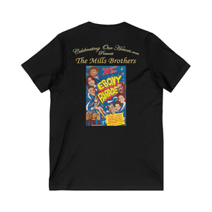 The Mills Brothers - Ebony Parade (1947) - Front and Back Printed Concert Style V-Neck T-Shirt