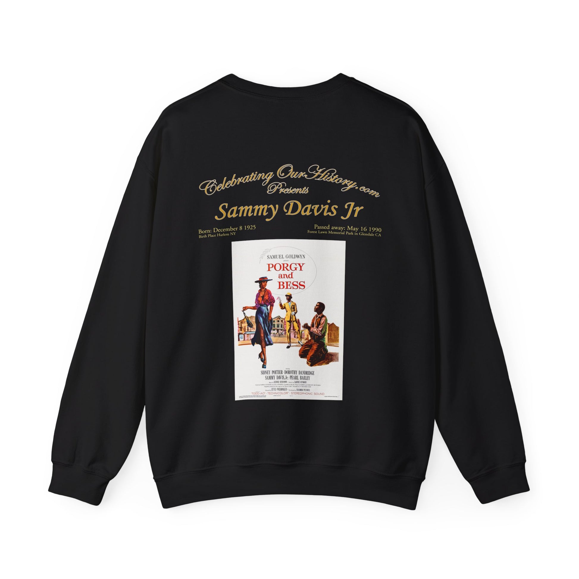 Sammy Davis Jr - Porgy And Bess (1959) -  Front and Back Printed Concert Style Sweatshirt