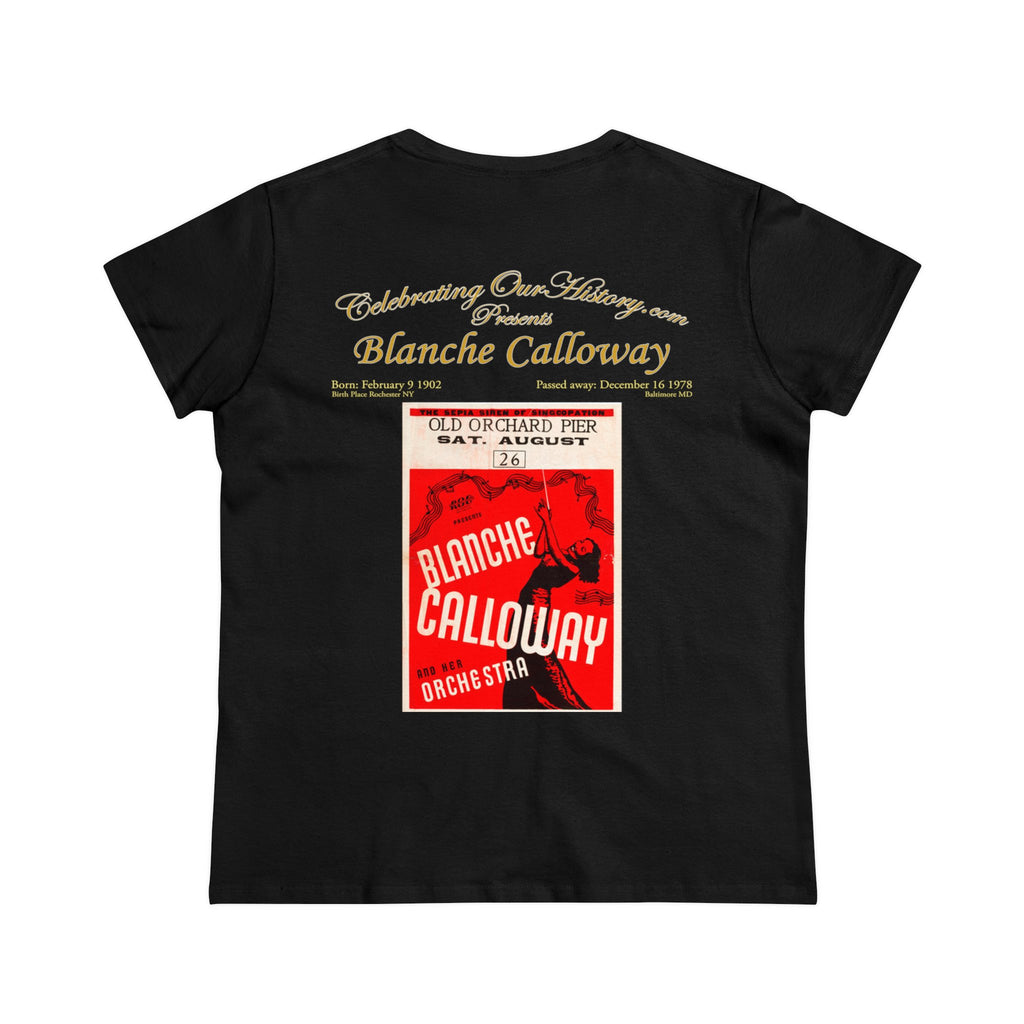 Blanche Calloway - Old Orchard Pier -  Front and Back Printed Concert Style Women's T-Shirt