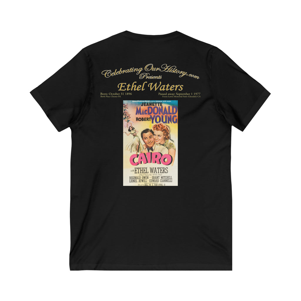Ethel Waters - Cairo (1942) - Front and Back Printed Concert Style V-Neck T-Shirt