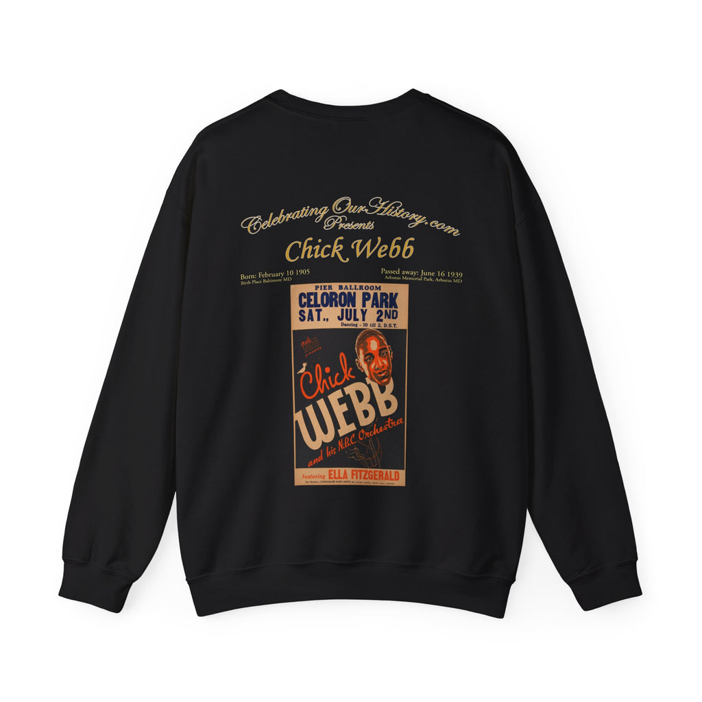 Chick Webb - Celoron Park -  Front and Back Printed Concert Style Sweatshirt