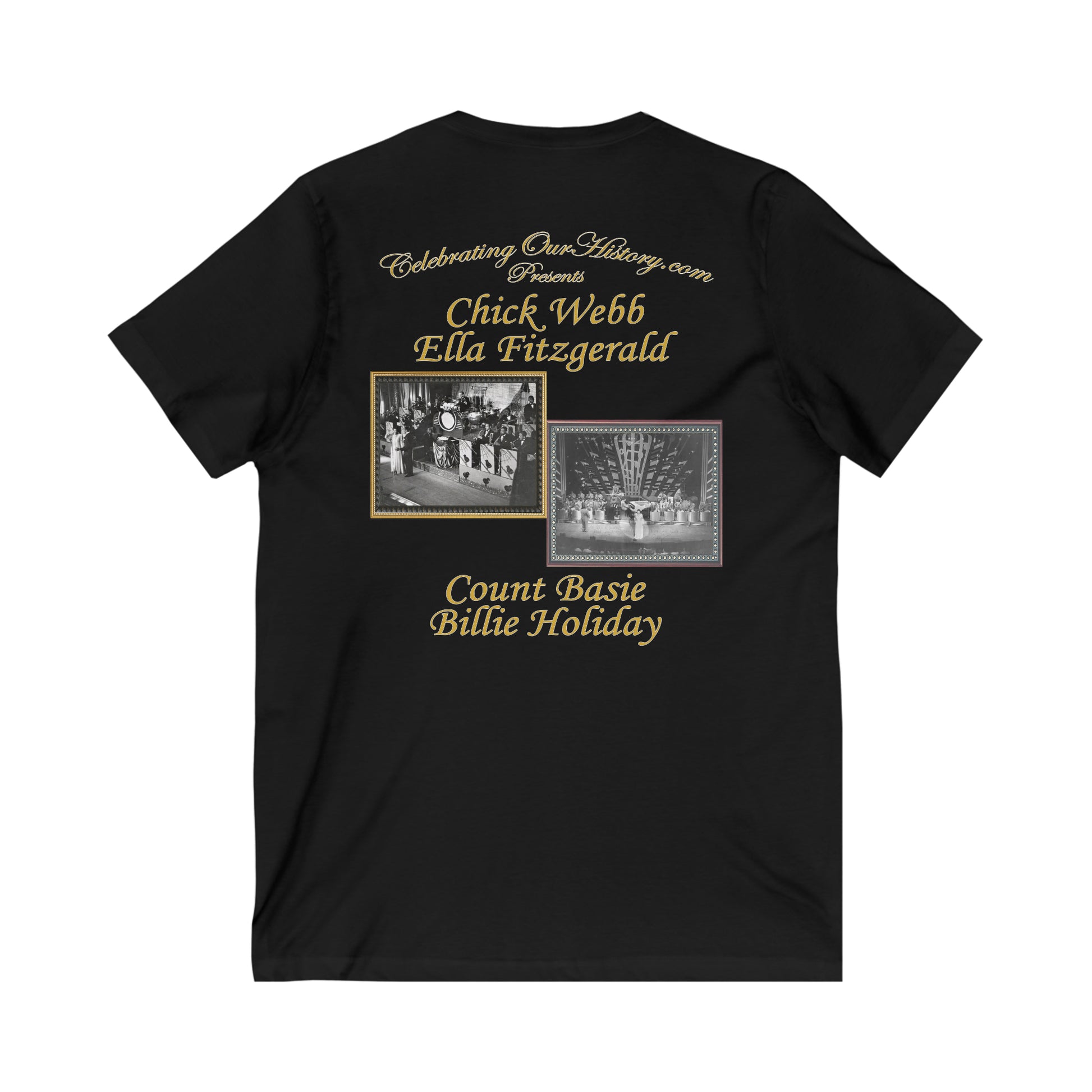 Sister Rosetta Tharpe - Rock And Roll Hall Of Fame - Front and Back Printed Concert Style V-Neck T-Shirt