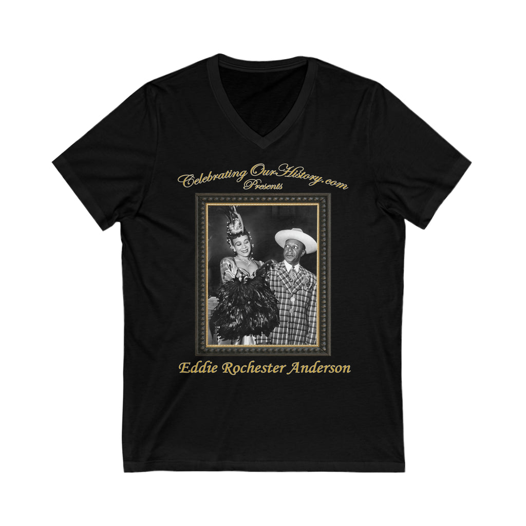 Eddie “Rochester” Anderson - Star Spangled Rhythm (1942) - Front and Back Printed Concert Style V-Neck T-Shirt
