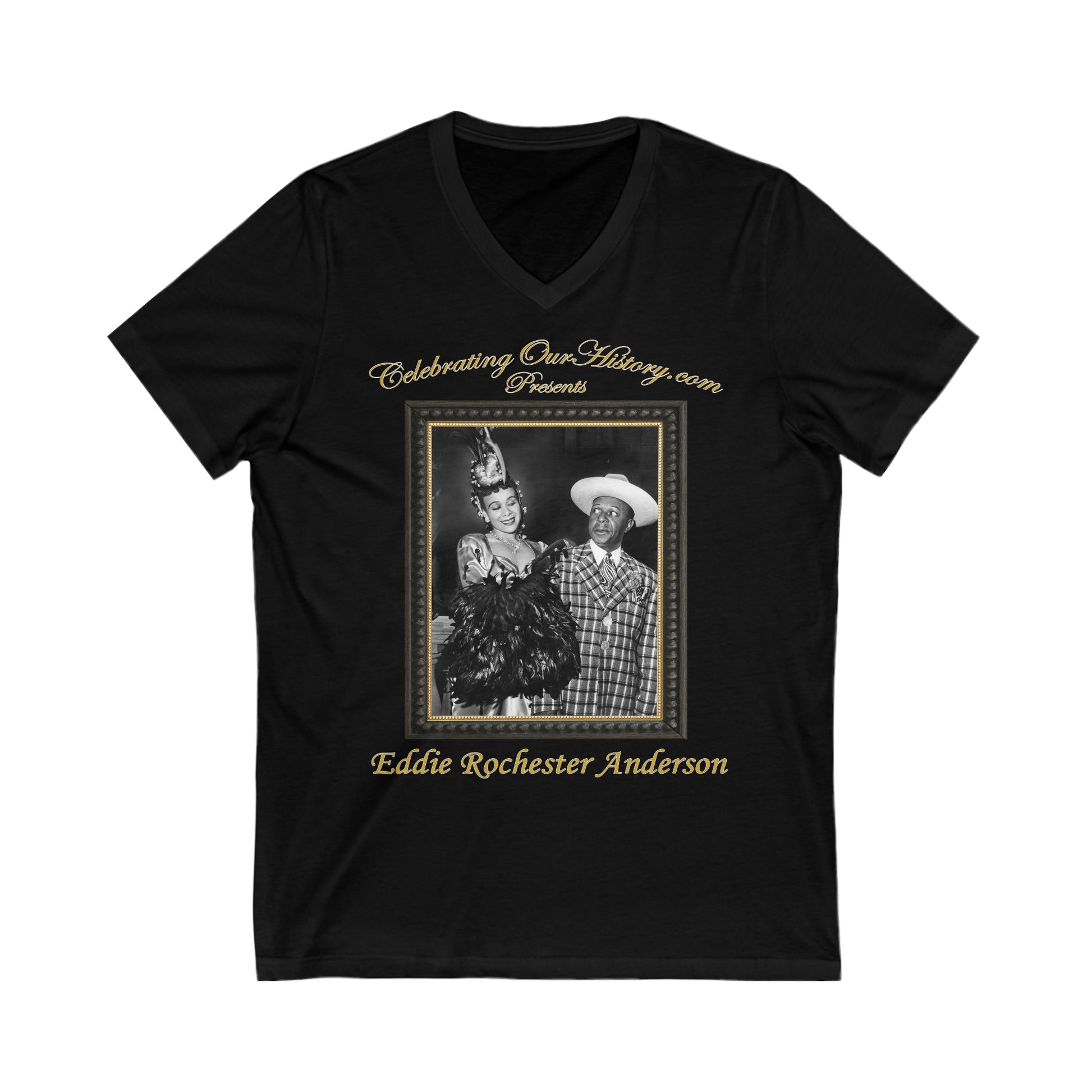 Eddie “Rochester” Anderson - Star Spangled Rhythm (1942) - Front and Back Printed Concert Style V-Neck T-Shirt