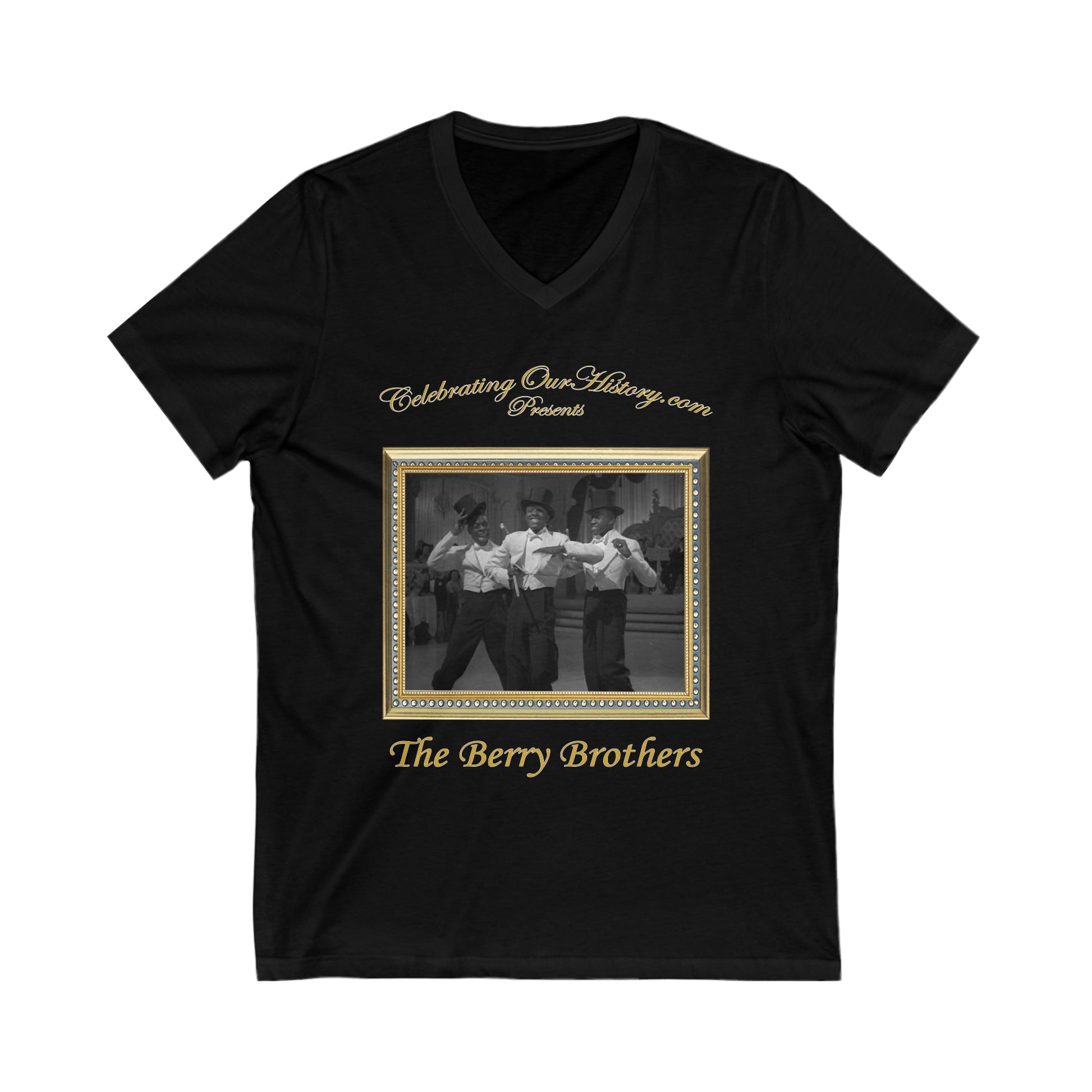 The Berry Brothers - Panama Hattie (1942) - Front and Back Printed Concert Style V-Neck T-Shirt