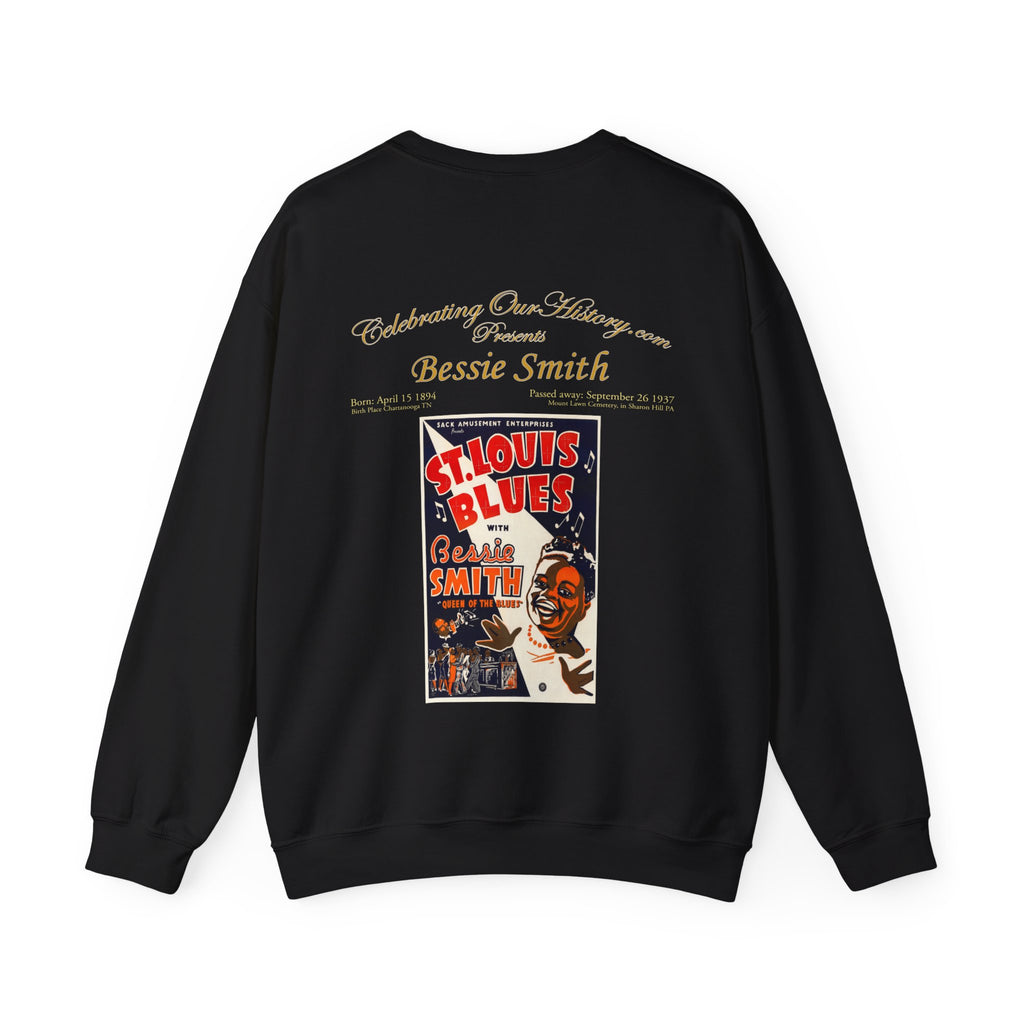 Bessie Smith - St. Louis Blues (1929) -  Front and Back Printed Concert Style Sweatshirt