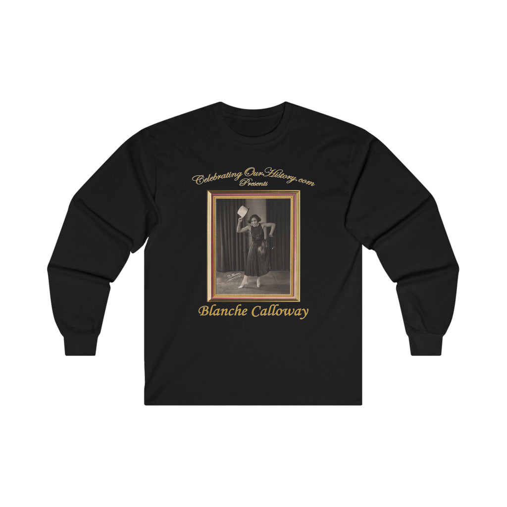 Blanche Calloway - Queen Of Jazz - Front and Back Printed Concert Style Long Sleeve T-Shirt