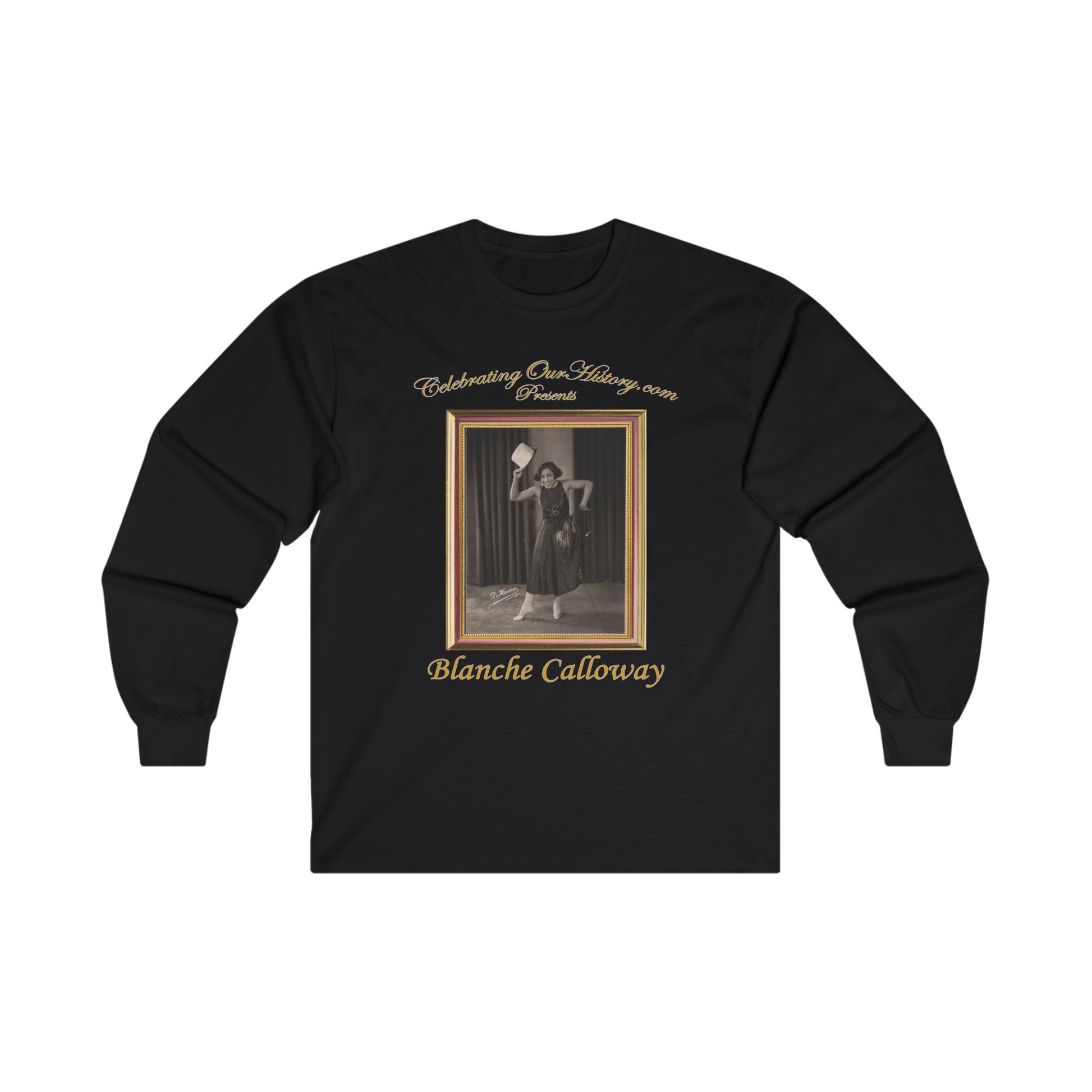 Blanche Calloway - Queen Of Jazz - Front and Back Printed Concert Style Long Sleeve T-Shirt