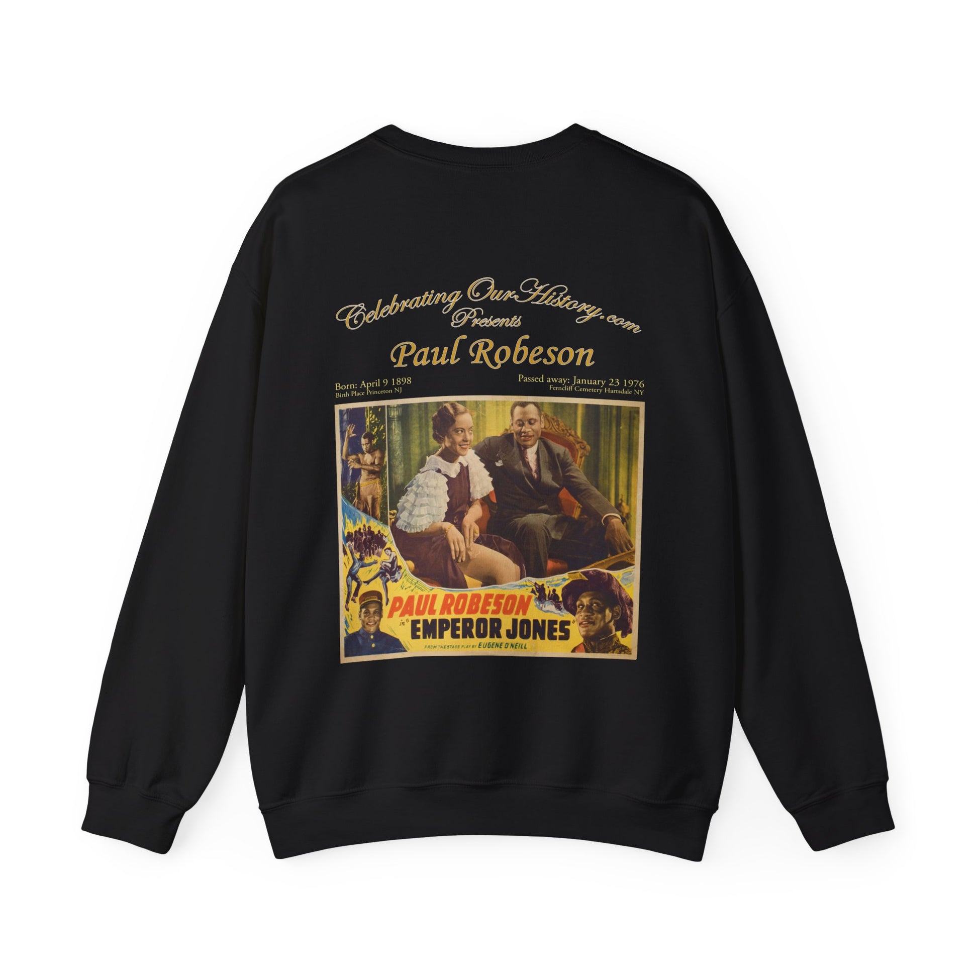 Paul Robeson - The Emperor Jones (1933) -  Front and Back Printed Concert Style Sweatshirt
