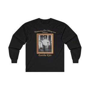 Eartha Kitt - Eartha Kitt Album - Front and Back Printed Concert Style Long Sleeve T-Shirt