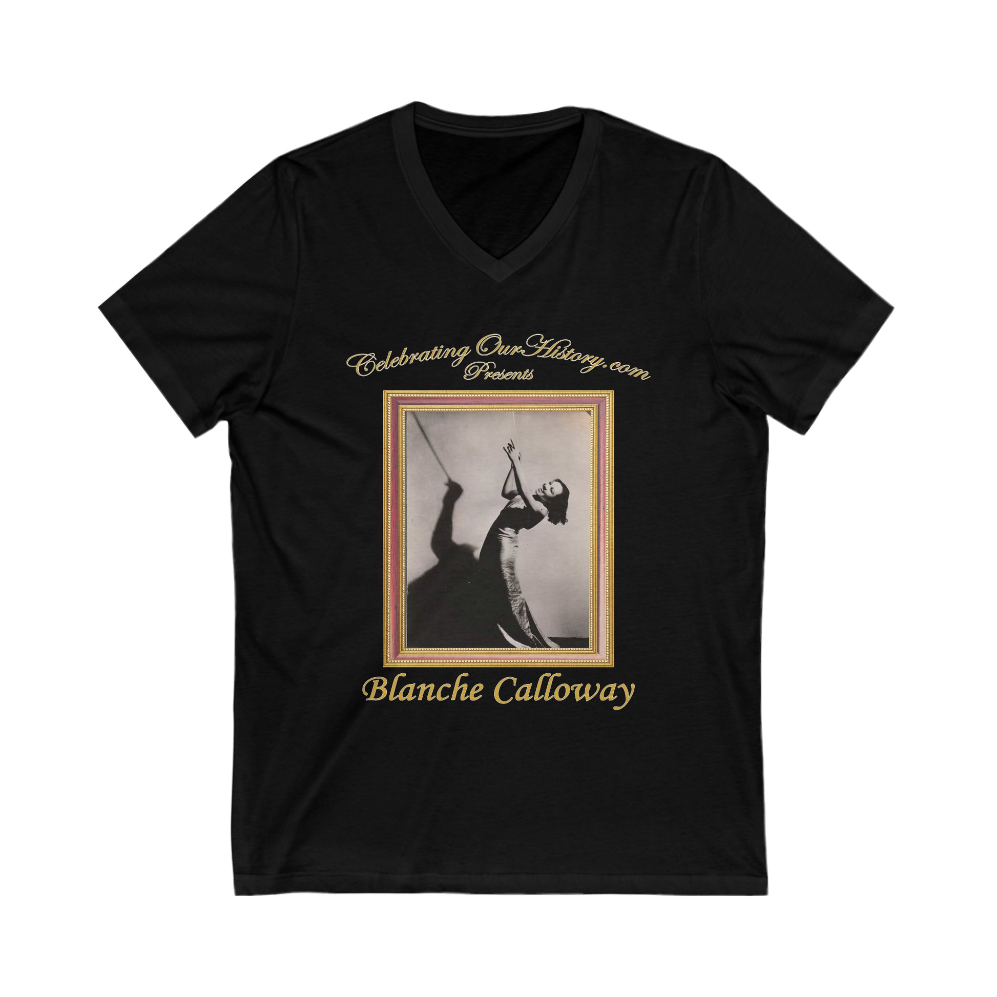 Blanche Calloway - Old Orchard Pier - Front and Back Printed Concert Style V-Neck T-Shirt